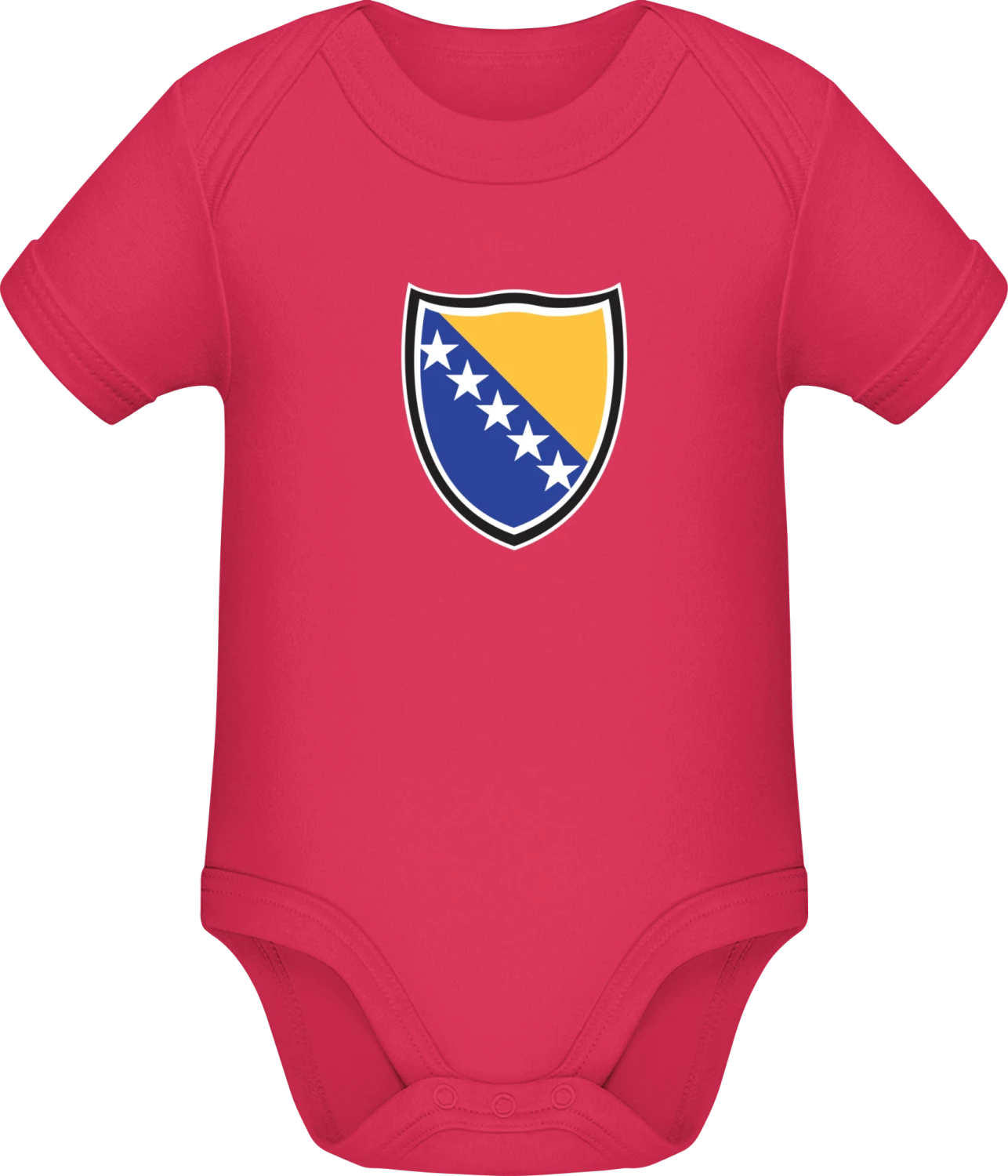 Bosnia Shield - Sorbet Sonar SSL organic babybodsuit - Front