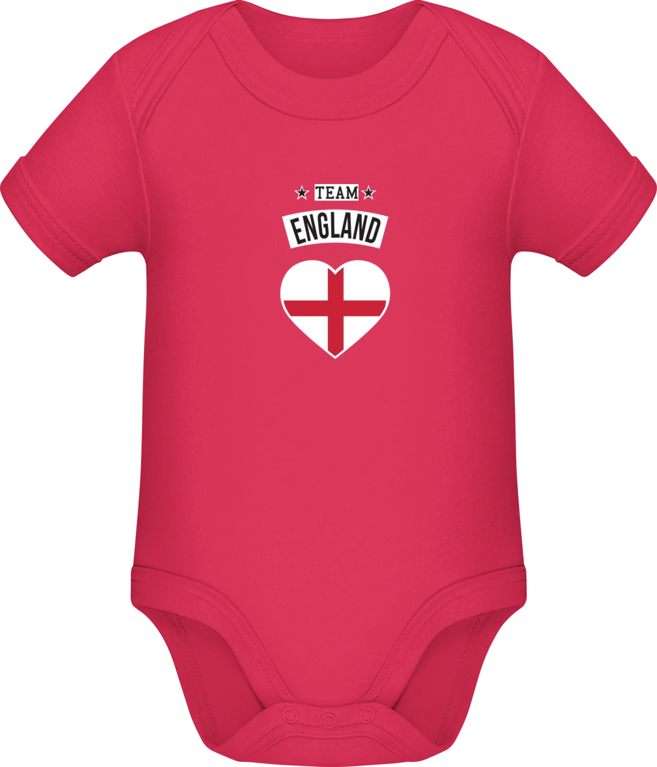 Team England Heart - Sorbet Sonar SSL organic babybodsuit - Front