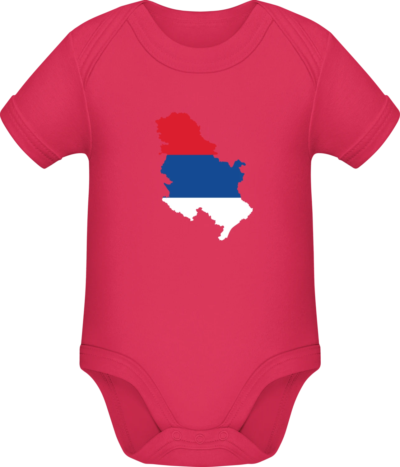 Serbia Map - Sorbet Sonar SSL organic babybodsuit - Front