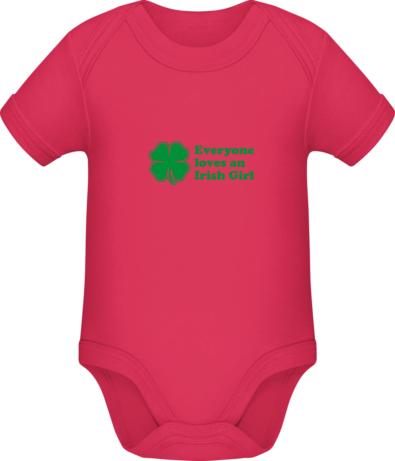 Everyone Loves An Irish Girl - Sorbet Sonar SSL organic babybodsuit - Front