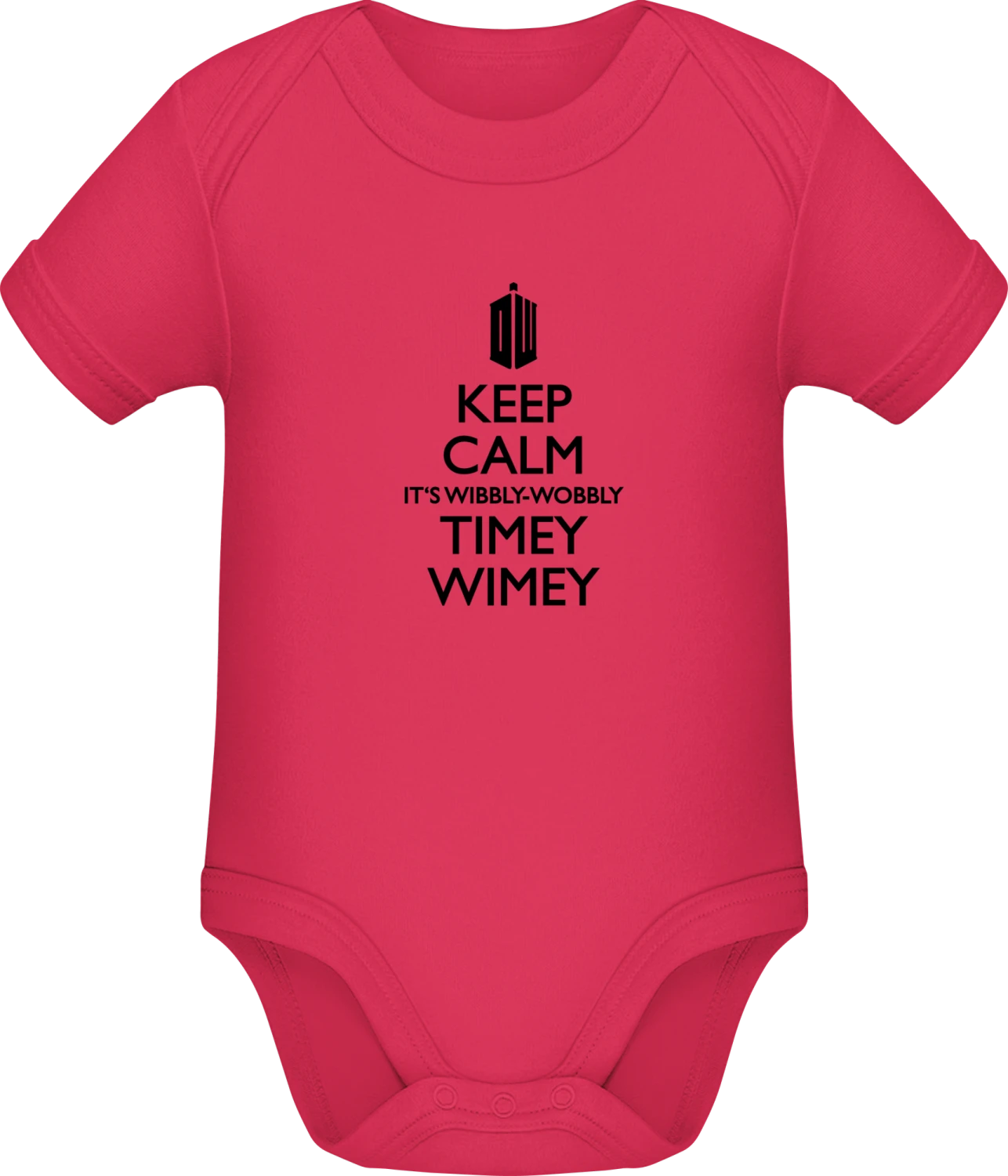 Timey Wimey - Sorbet Sonar SSL organic babybodsuit - Front