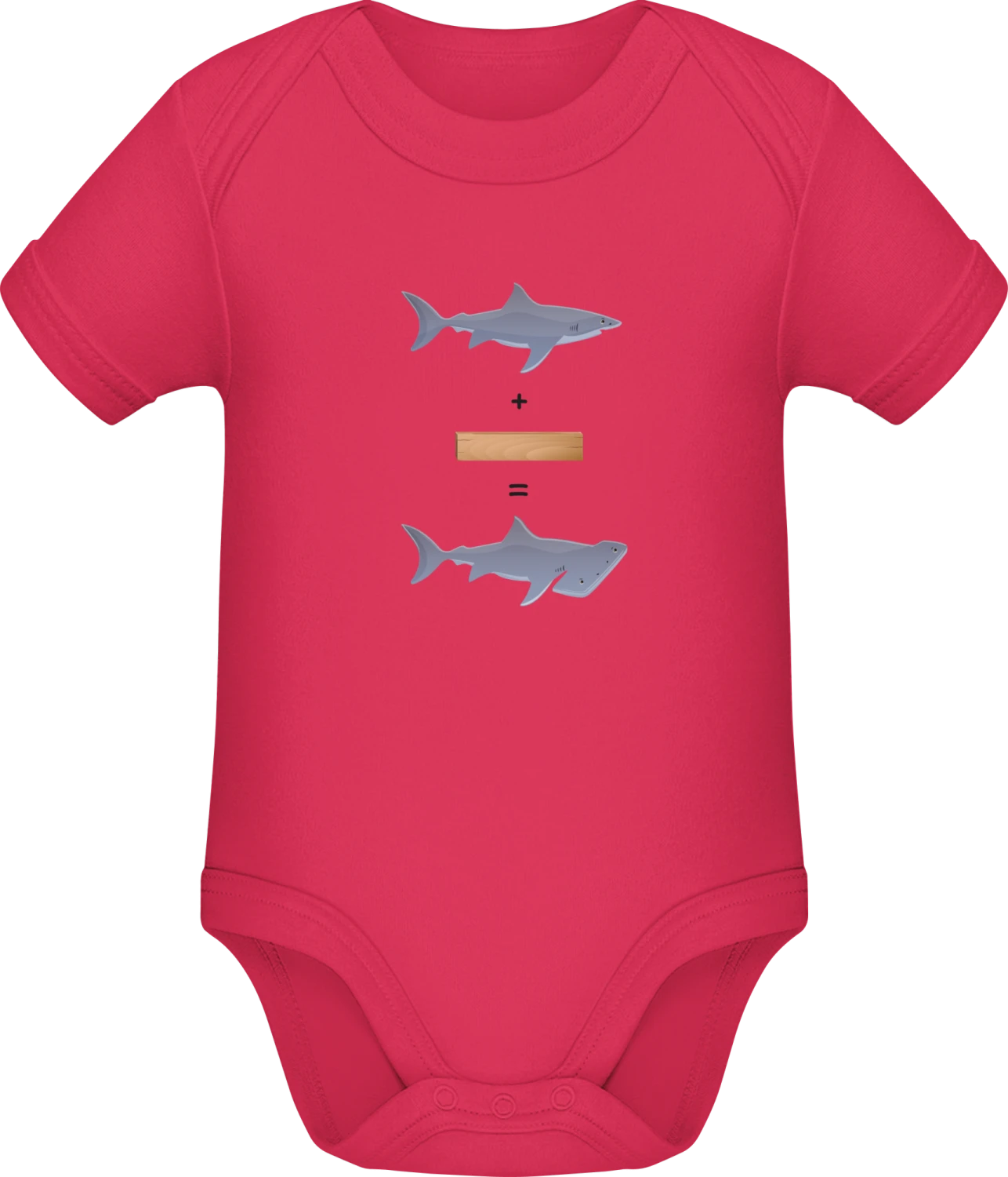 The Shark Story - Sorbet Sonar SSL organic babybodsuit - Front