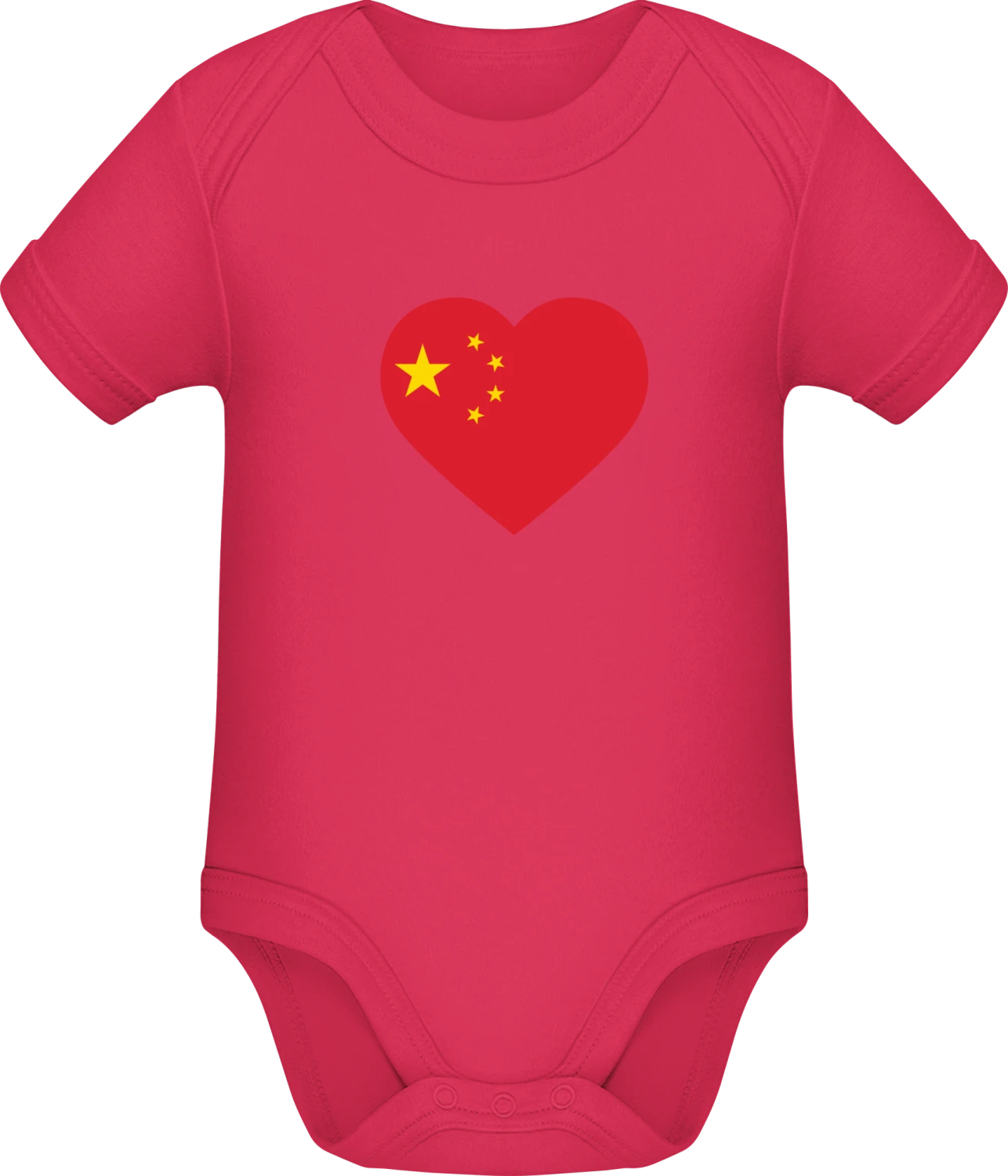 China Heart Flag - Sorbet Sonar SSL organic babybodsuit - Front