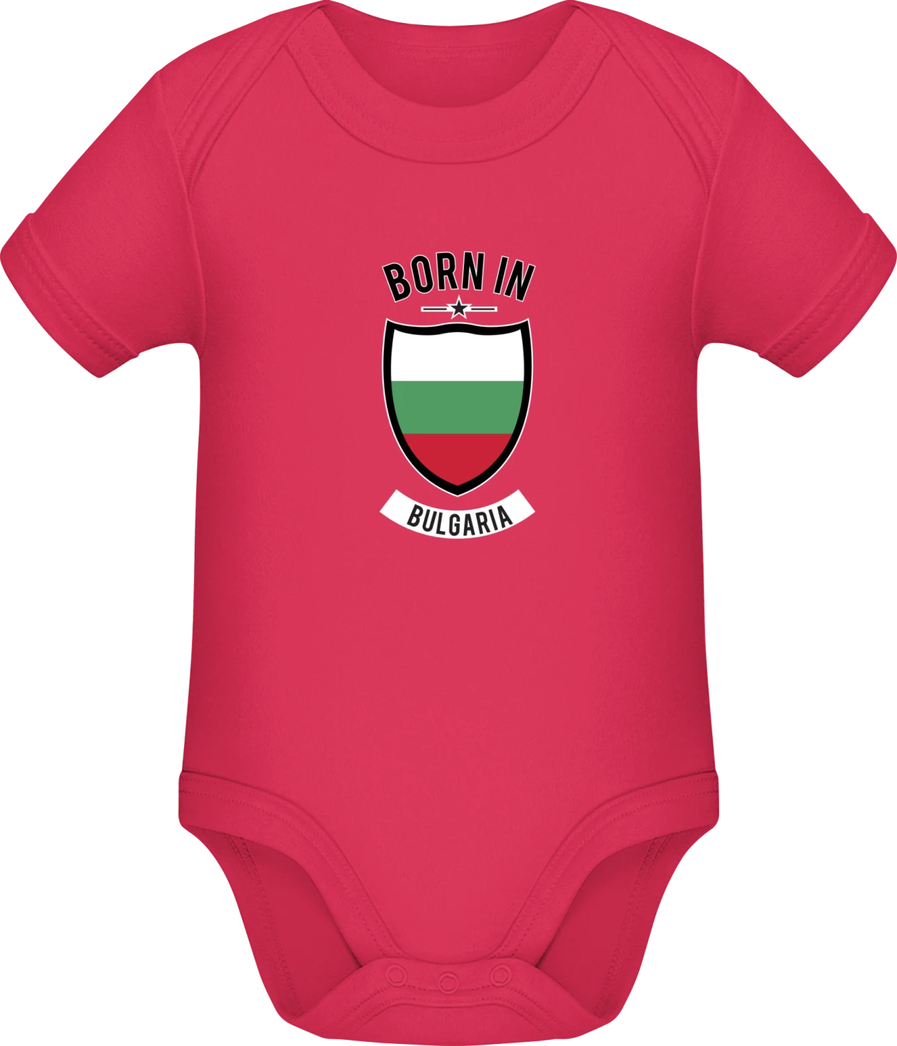 Born in Bulgaria - Sorbet Sonar SSL organic babybodsuit - Front