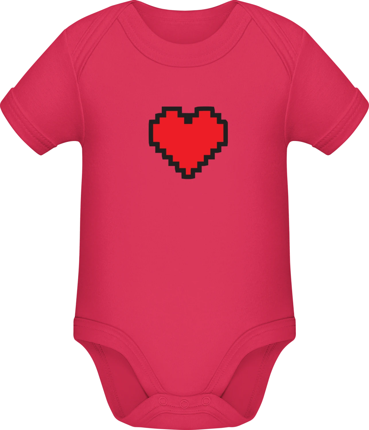 Big Pixel Heart - Sorbet Sonar SSL organic babybodsuit - Front