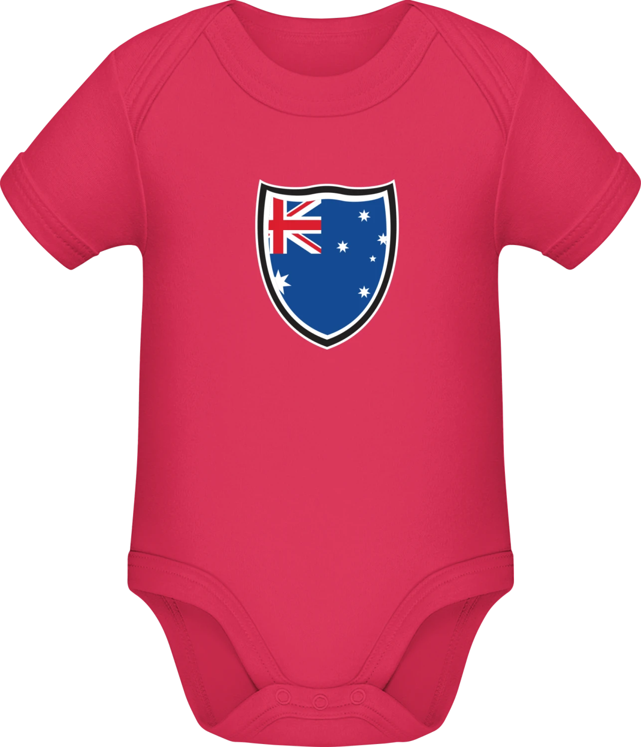 Australia Shield Flag - Sorbet Sonar SSL organic babybodsuit - Front