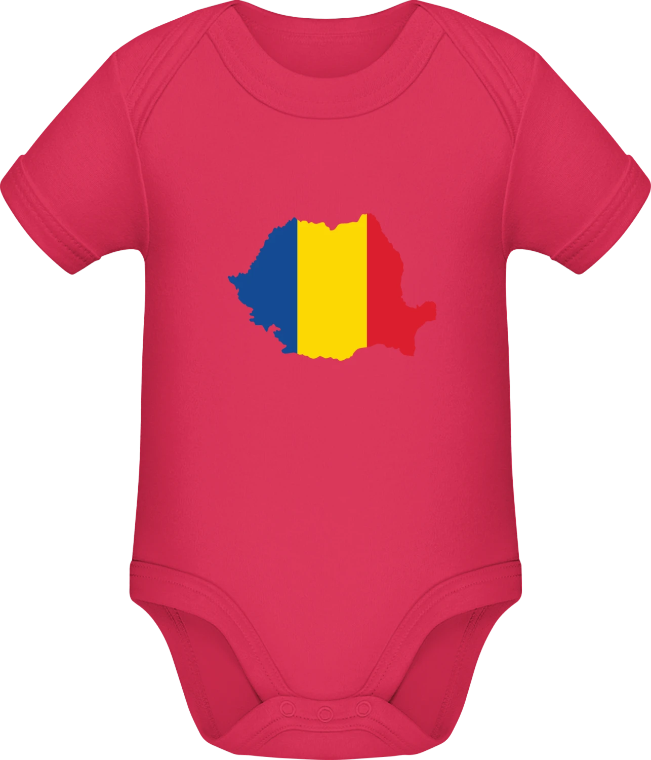 Romania Map - Sorbet Sonar SSL organic babybodsuit - Front