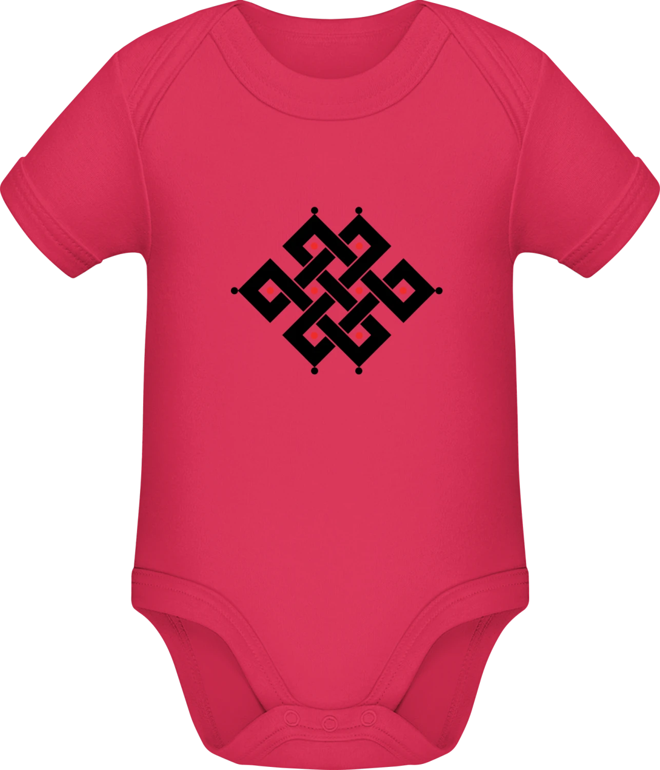 Eternal Knot Buddhism - Sorbet Sonar SSL organic babybodsuit - Front