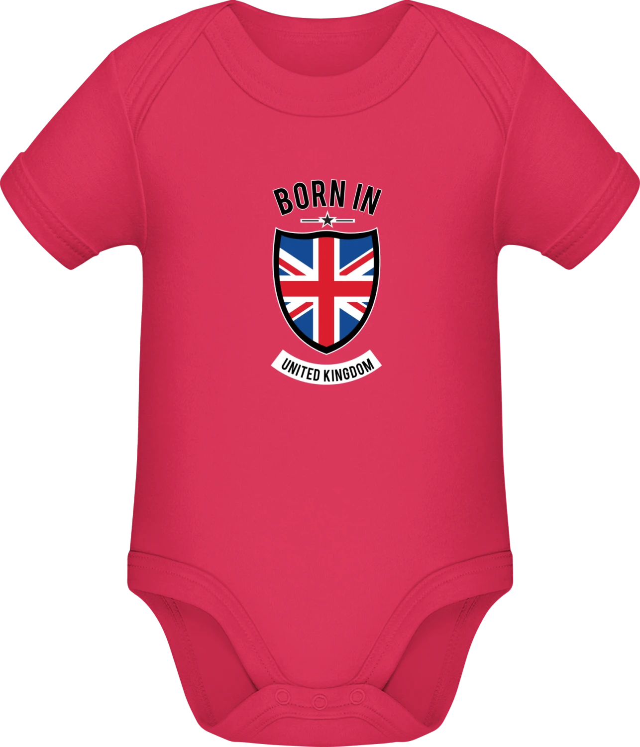 Born in United Kingdom - Sorbet Sonar SSL organic babybodsuit - Front