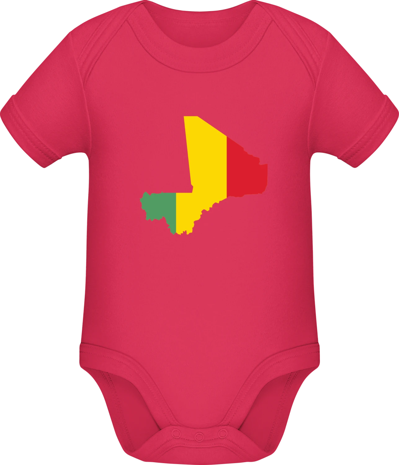 Mali Map - Sorbet Sonar SSL organic babybodsuit - Front