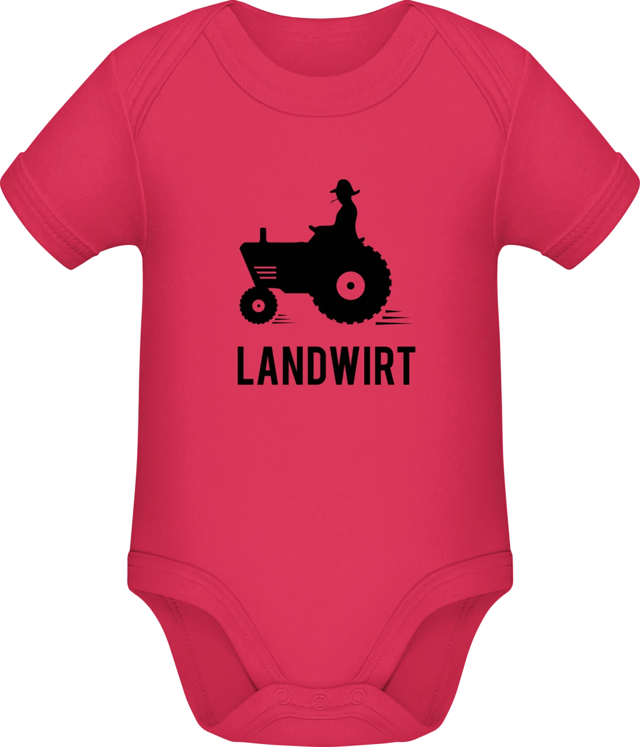 Landwirt mit Traktor - Sorbet Sonar SSL organic babybodsuit - Front