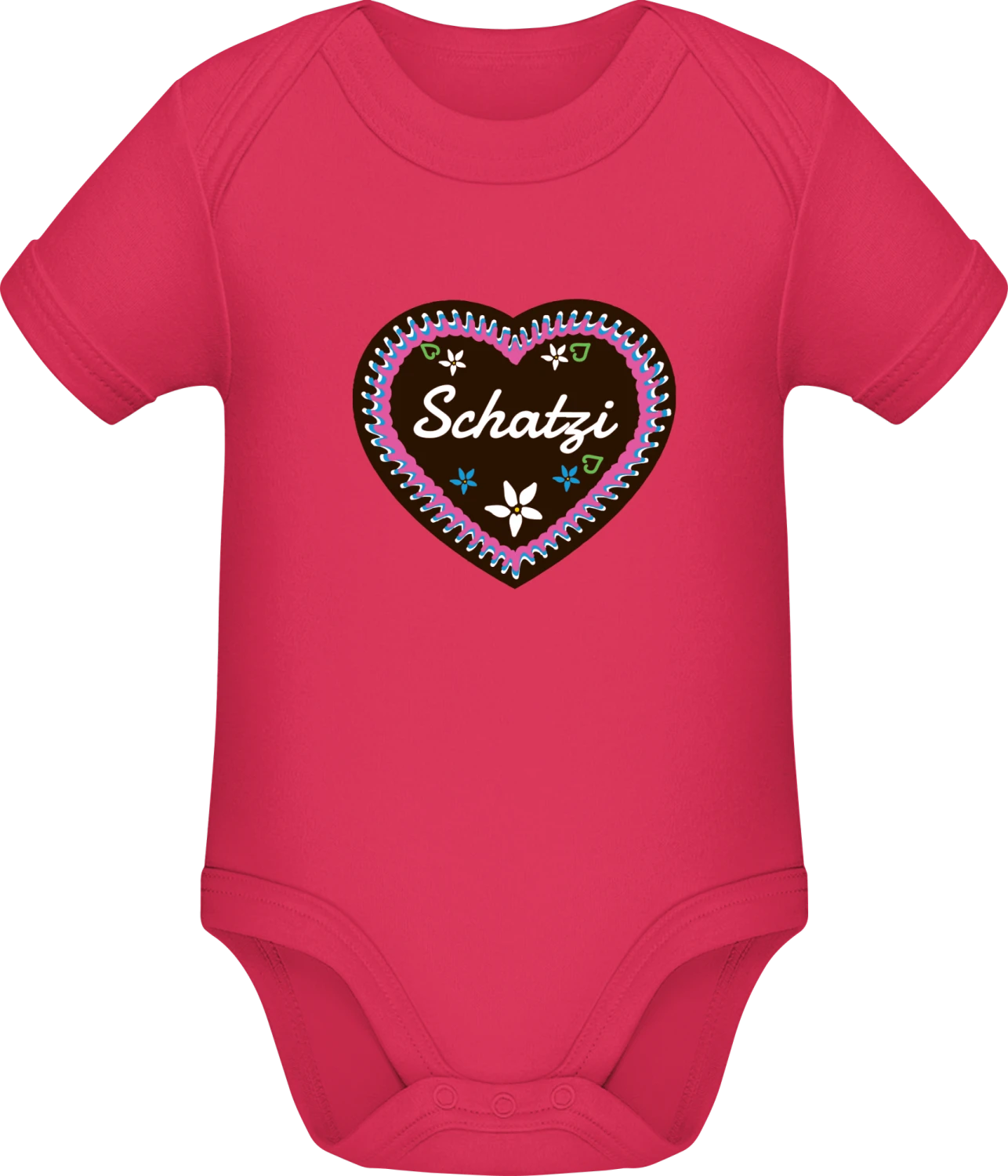 Schatzi Lebkuchenherz - Sorbet Sonar SSL organic babybodsuit - Front