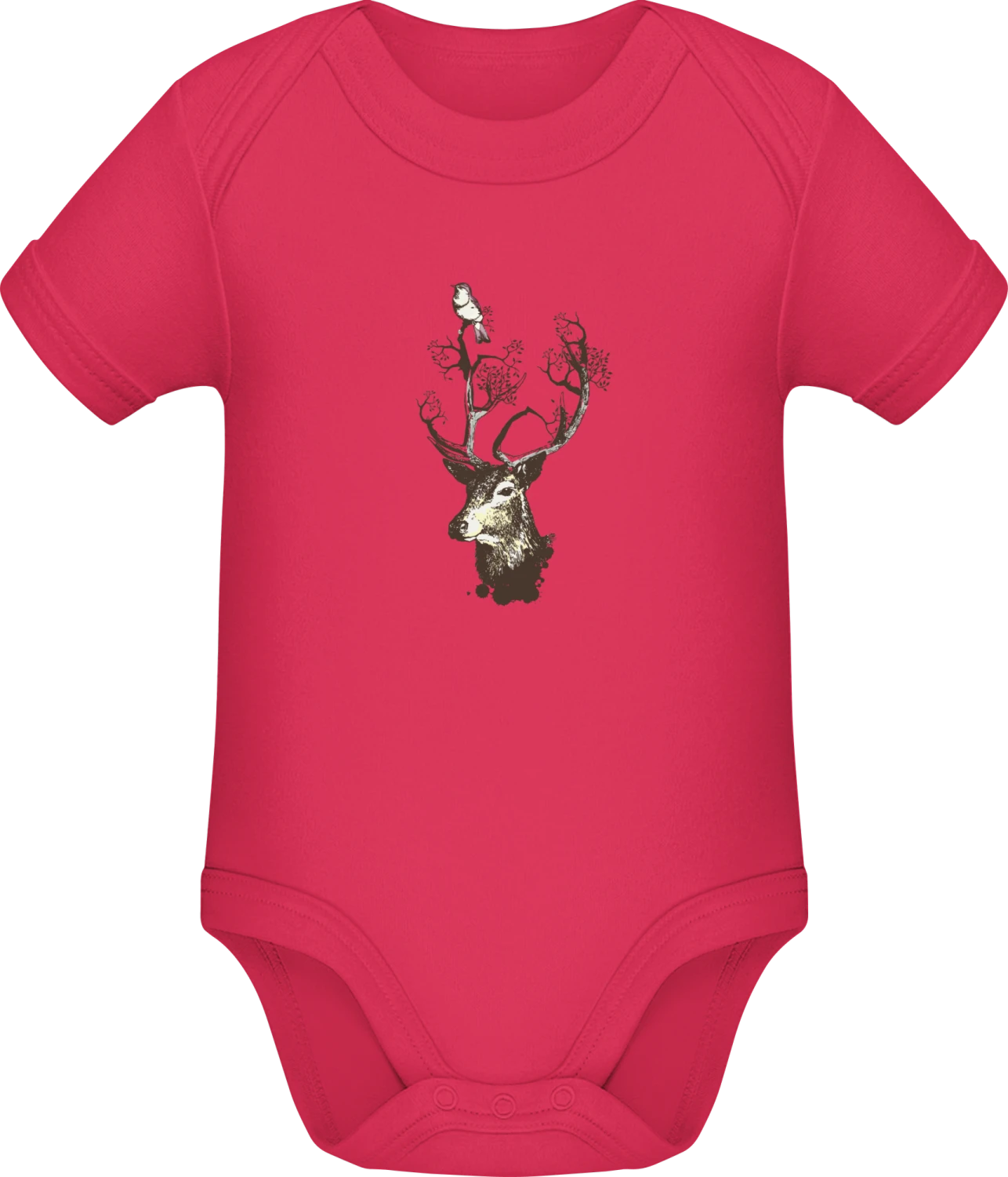 Stylish Reindeer - Sorbet Sonar SSL organic babybodsuit - Front