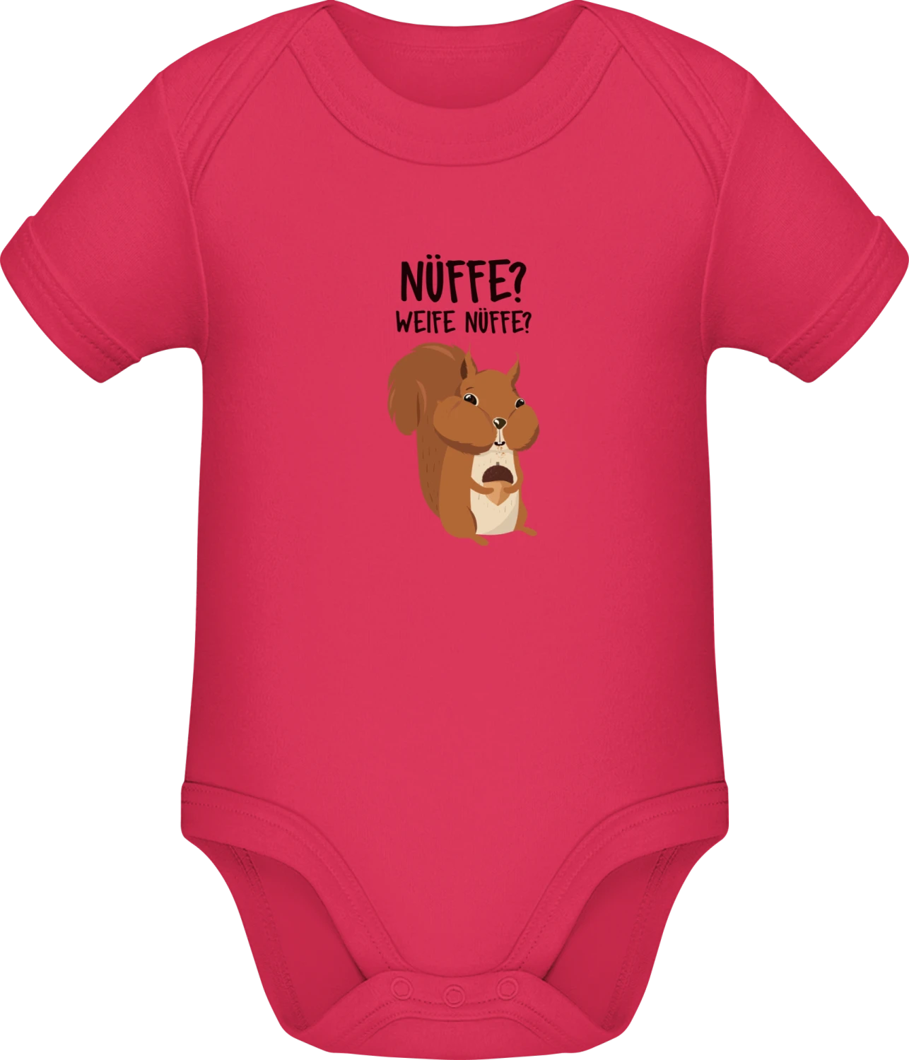 Nüffe. Weife Nüffe. Eichhörnchen - Sorbet Sonar SSL organic babybodsuit - Front