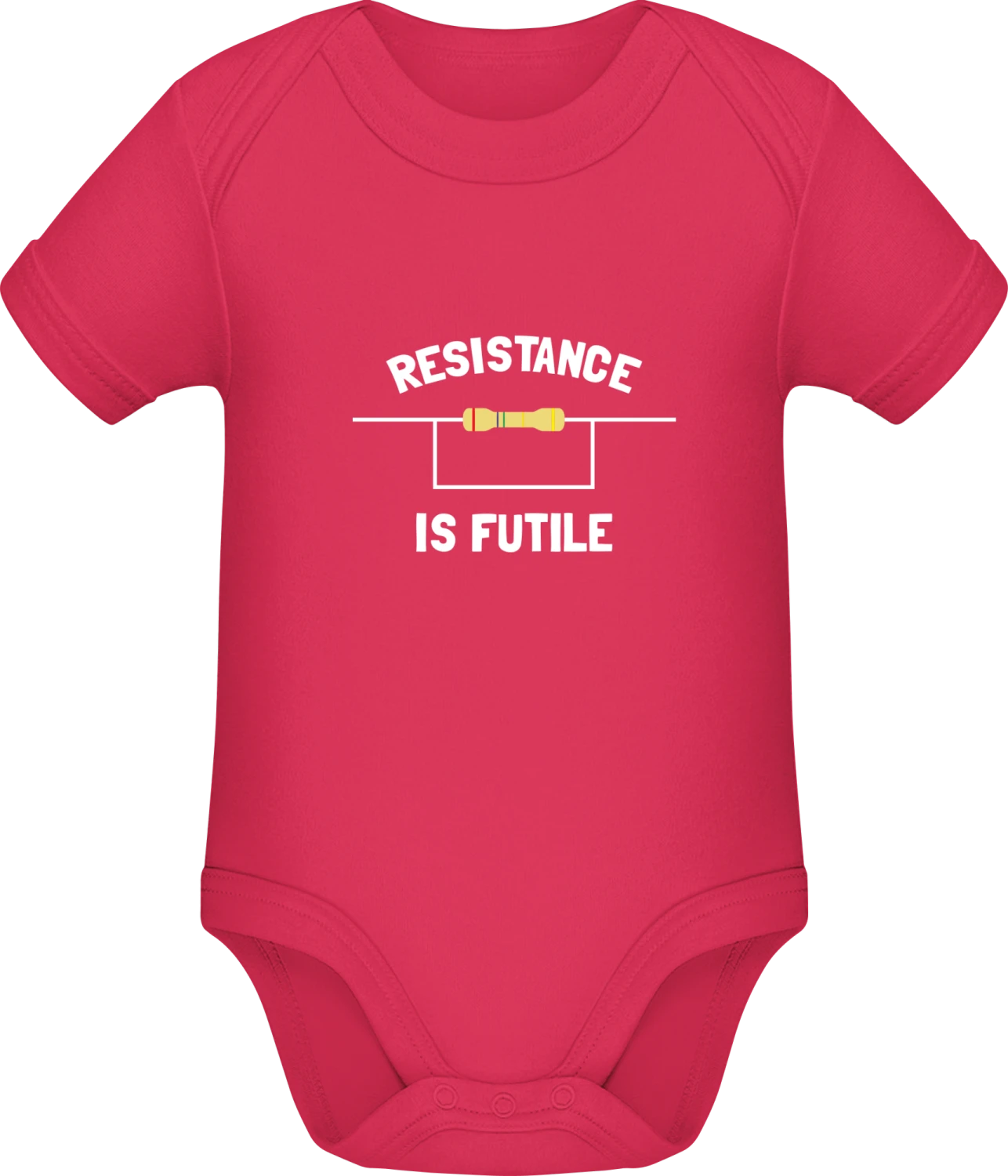 Resistance Is Futile - Sorbet Sonar SSL organic babybodsuit - Front