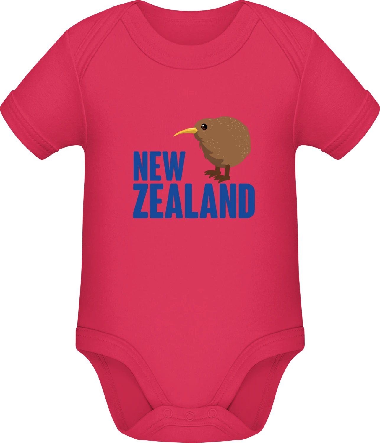 New Zealand Illustration - Sorbet Sonar SSL organic babybodsuit - Front