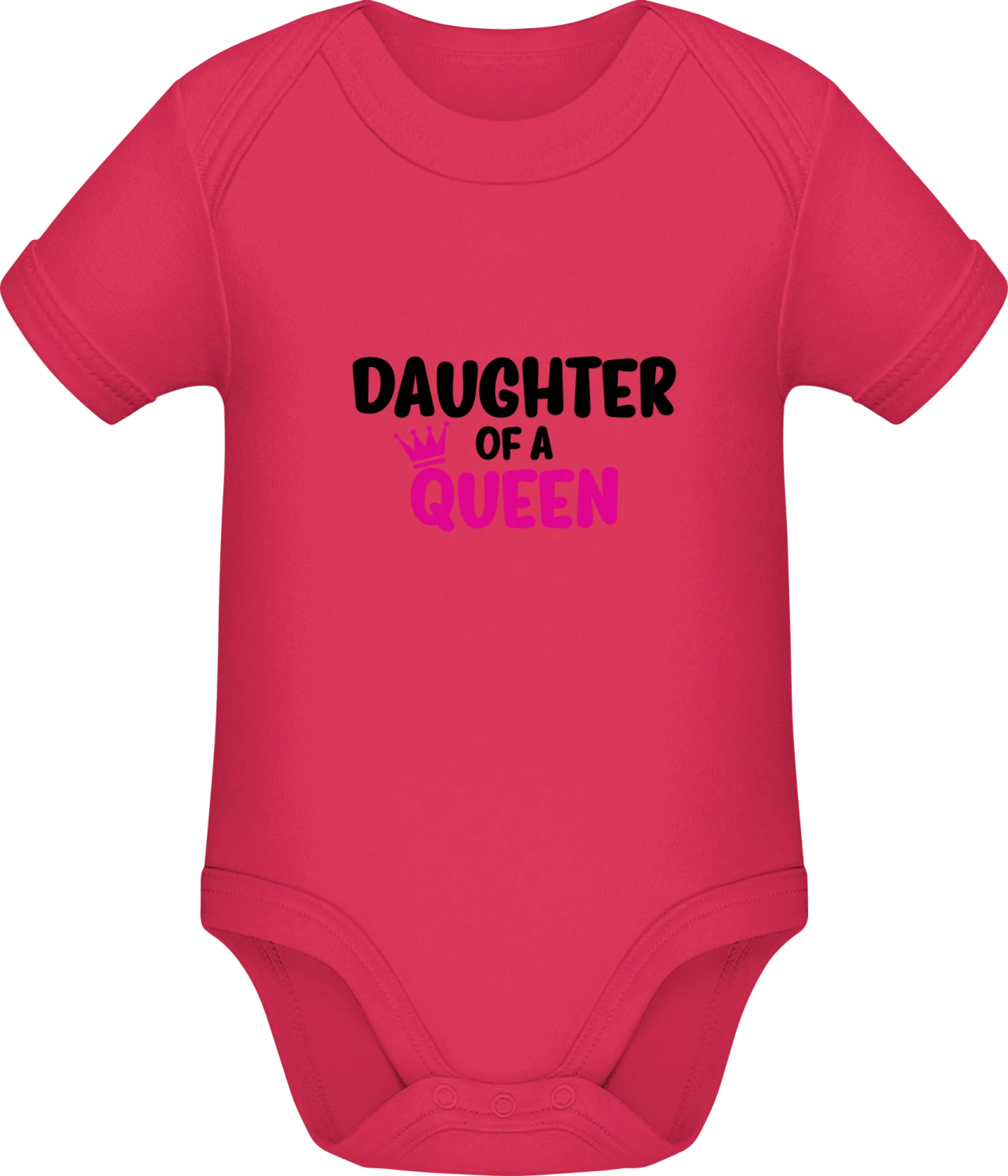 Daughter Of A Queen - Sorbet Sonar SSL organic babybodsuit - Front