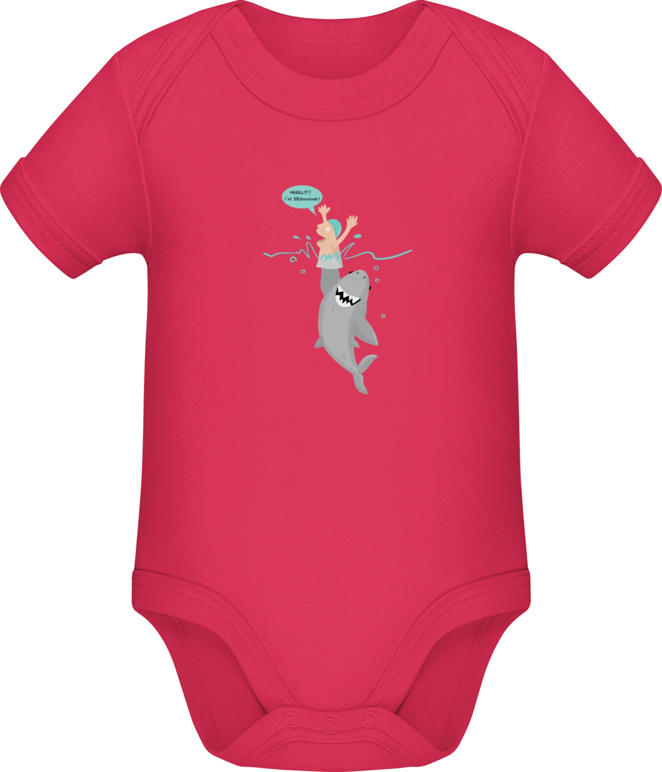 Help! I'm Drowning! - Sorbet Sonar SSL organic babybodsuit - Front