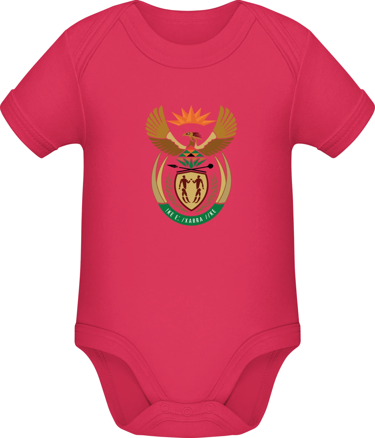 South Africa Coat of Arms - Sorbet Sonar SSL organic babybodsuit - Front