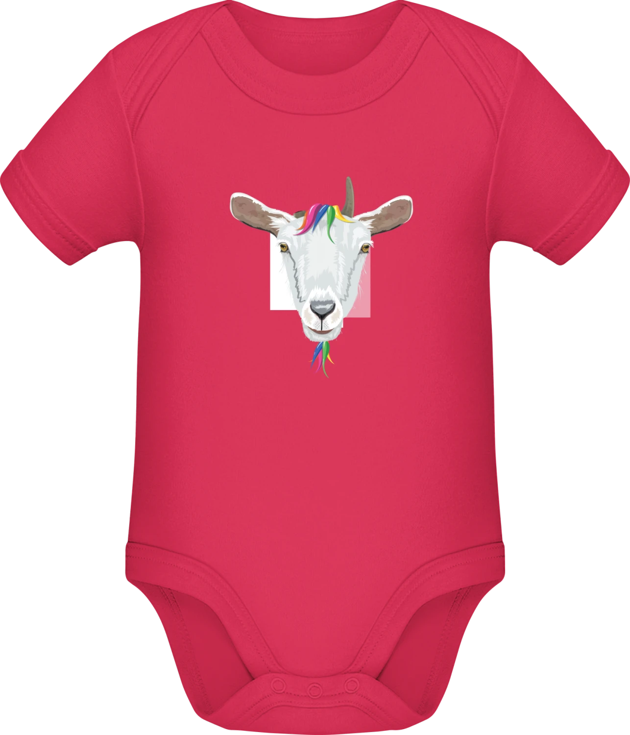 Goat Unicorn - Sorbet Sonar SSL organic babybodsuit - Front