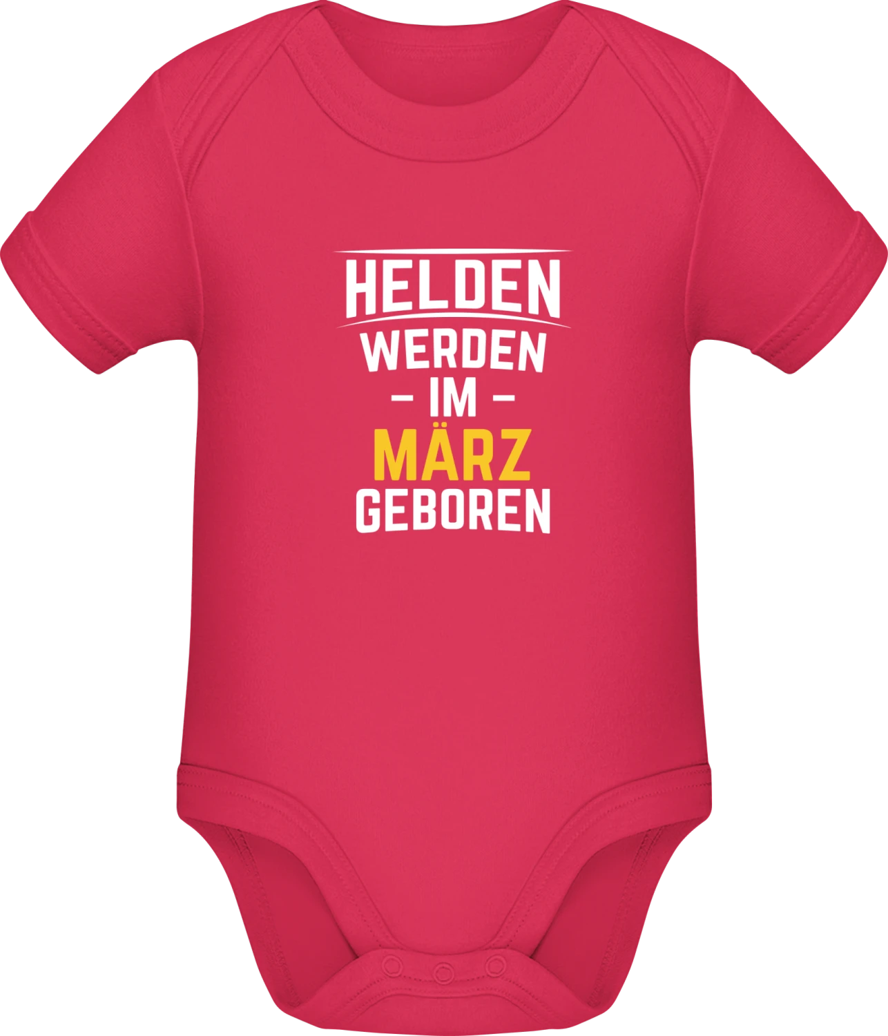 Helden werden im März geboren - Sorbet Sonar SSL organic babybodsuit - Front