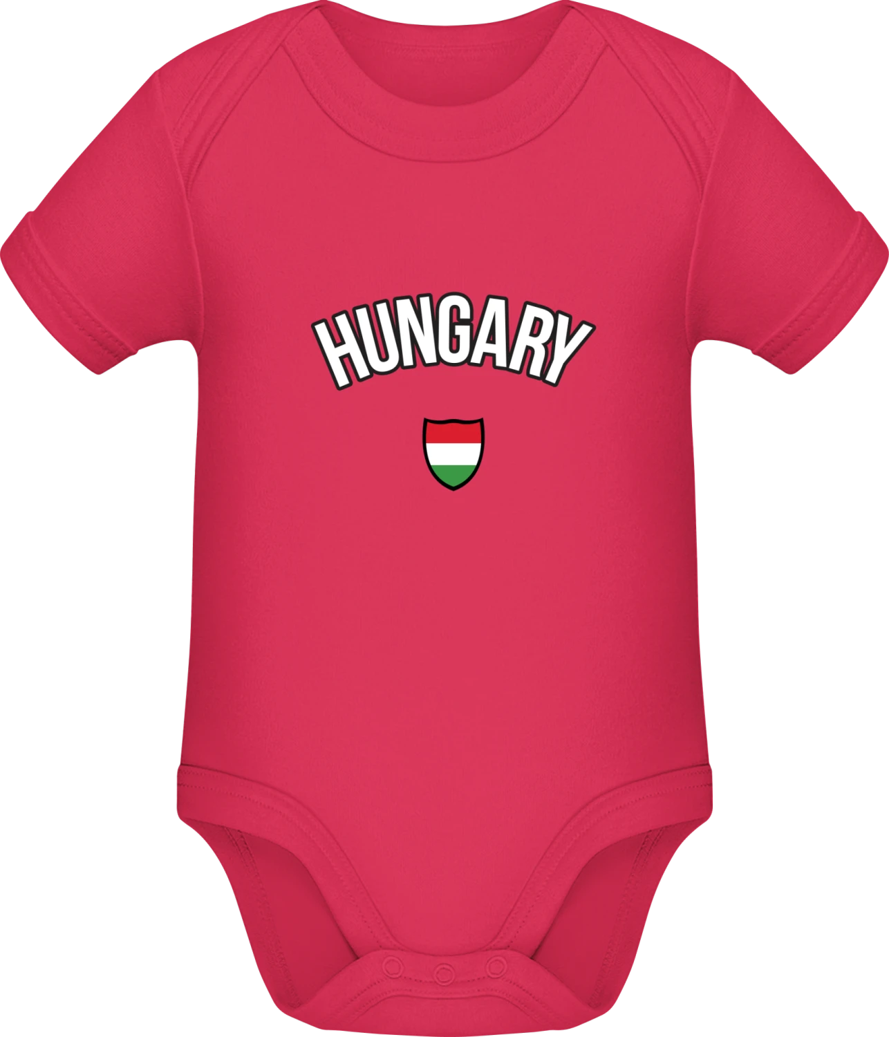 HUNGARY Football Fan - Sorbet Sonar SSL organic babybodsuit - Front