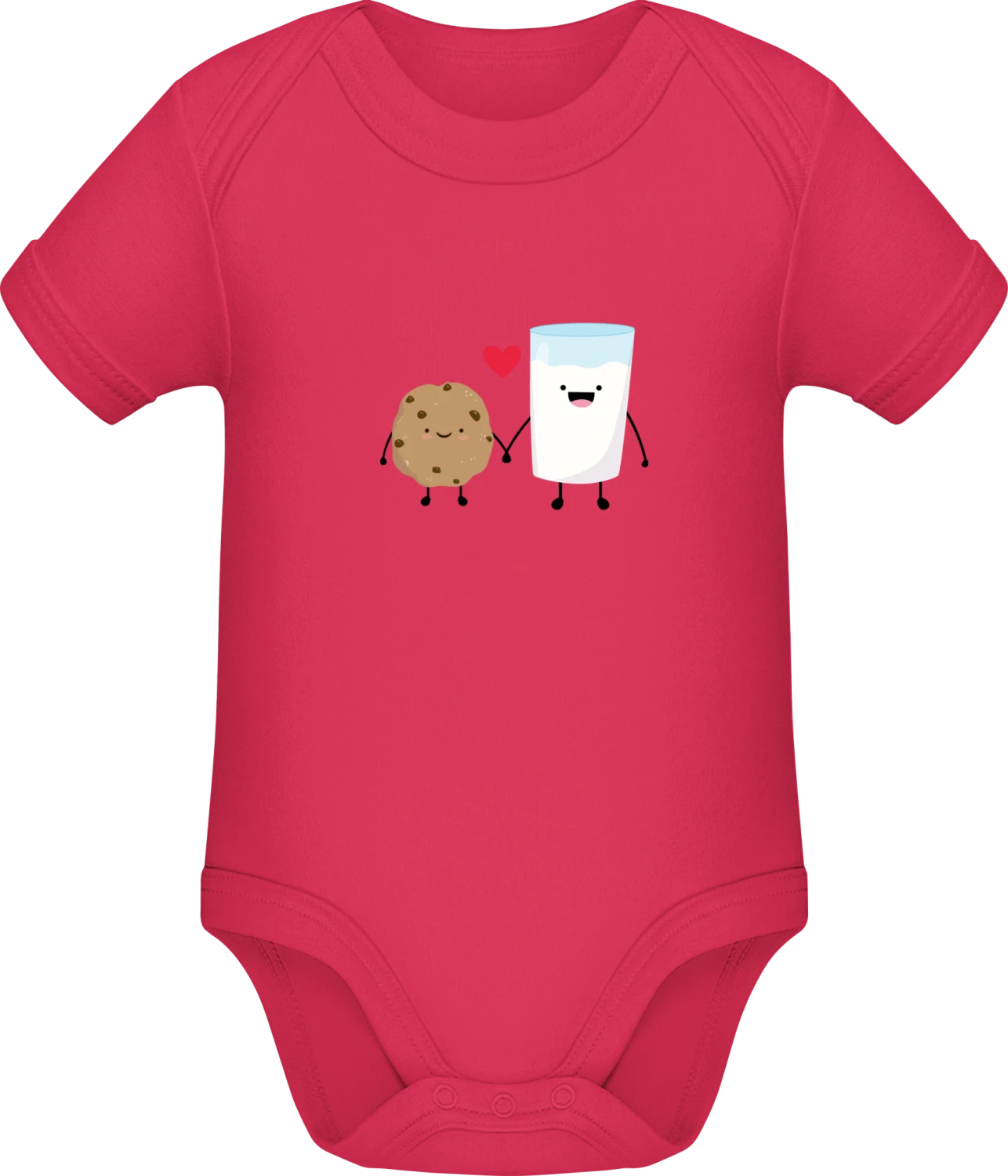 Cookie And Milk In Love - Sorbet Sonar SSL organic babybodsuit - Front