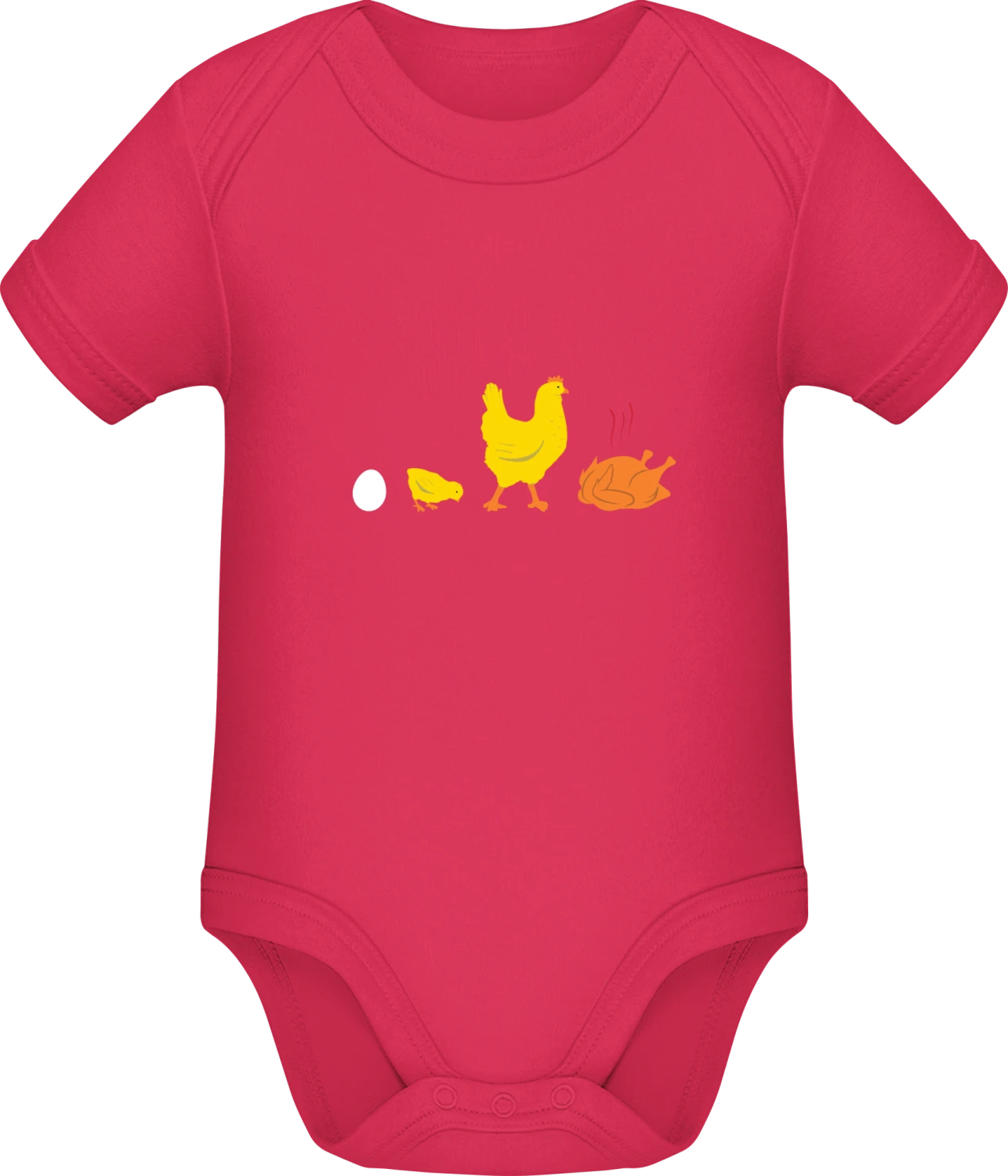 Chicken Evolution - Sorbet Sonar SSL organic babybodsuit - Front