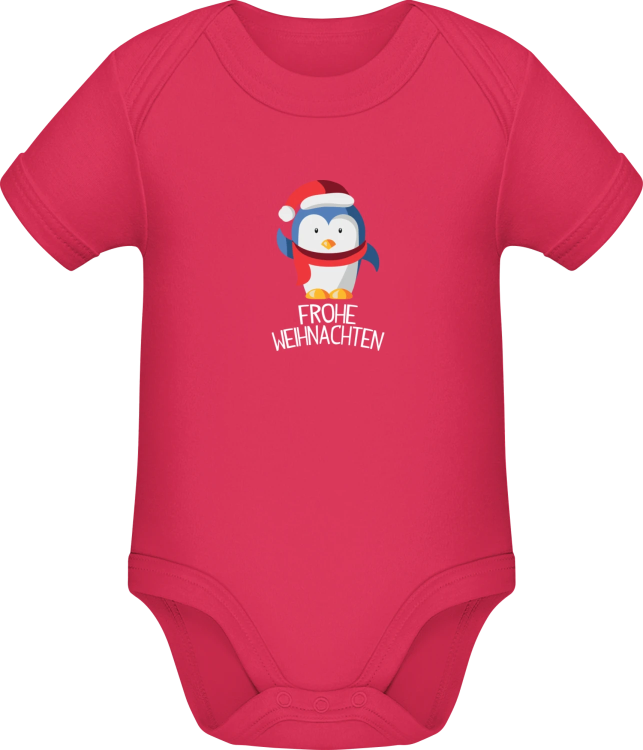 Frohe Weihnachten Pinguin - Sorbet Sonar SSL organic babybodsuit - Front