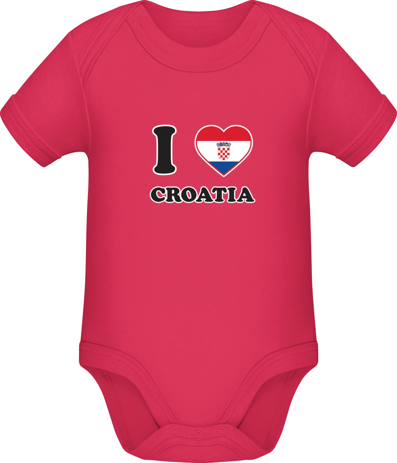 I Love Croatia - Sorbet Sonar SSL organic babybodsuit - Front