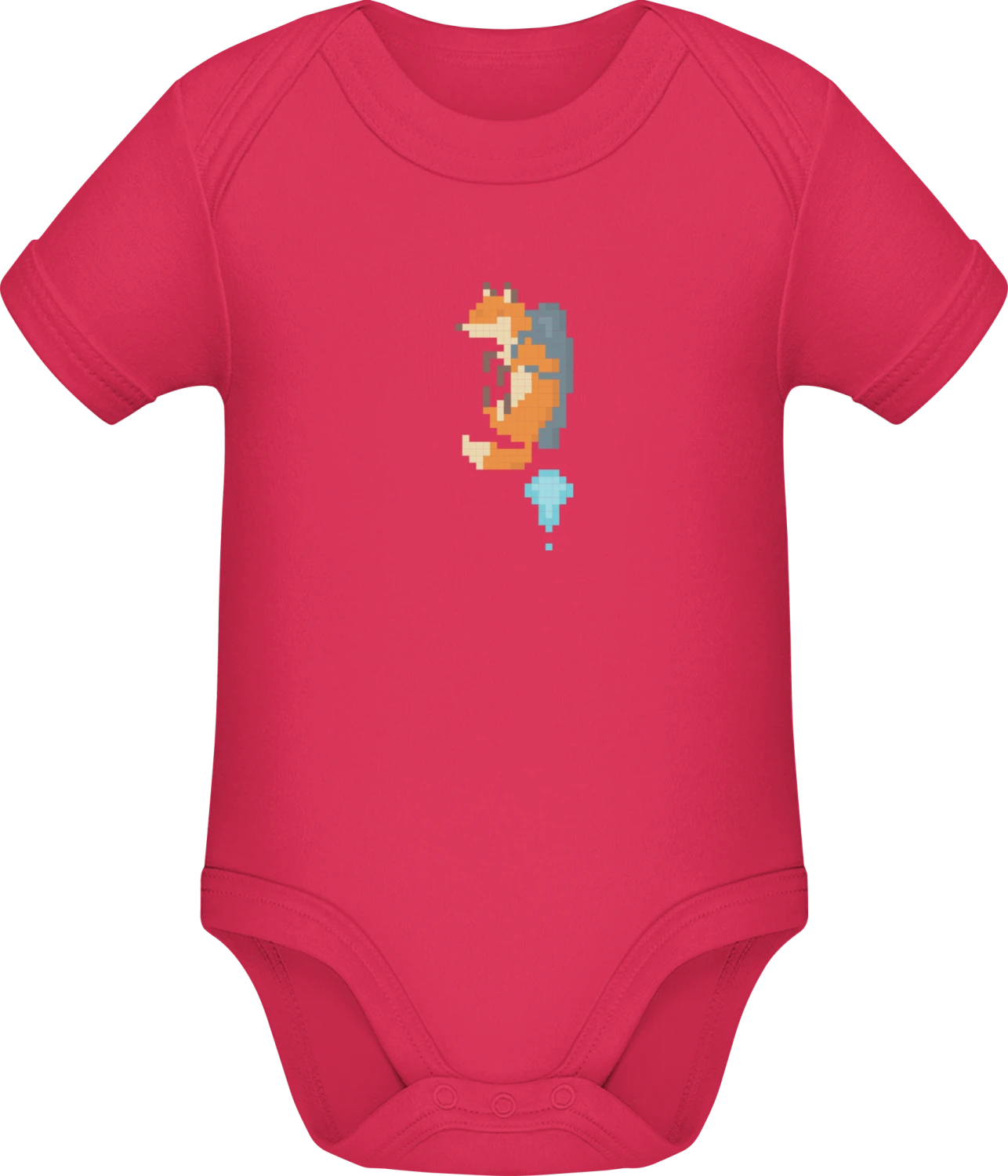 Jetpack Fox - Sorbet Sonar SSL organic babybodsuit - Front