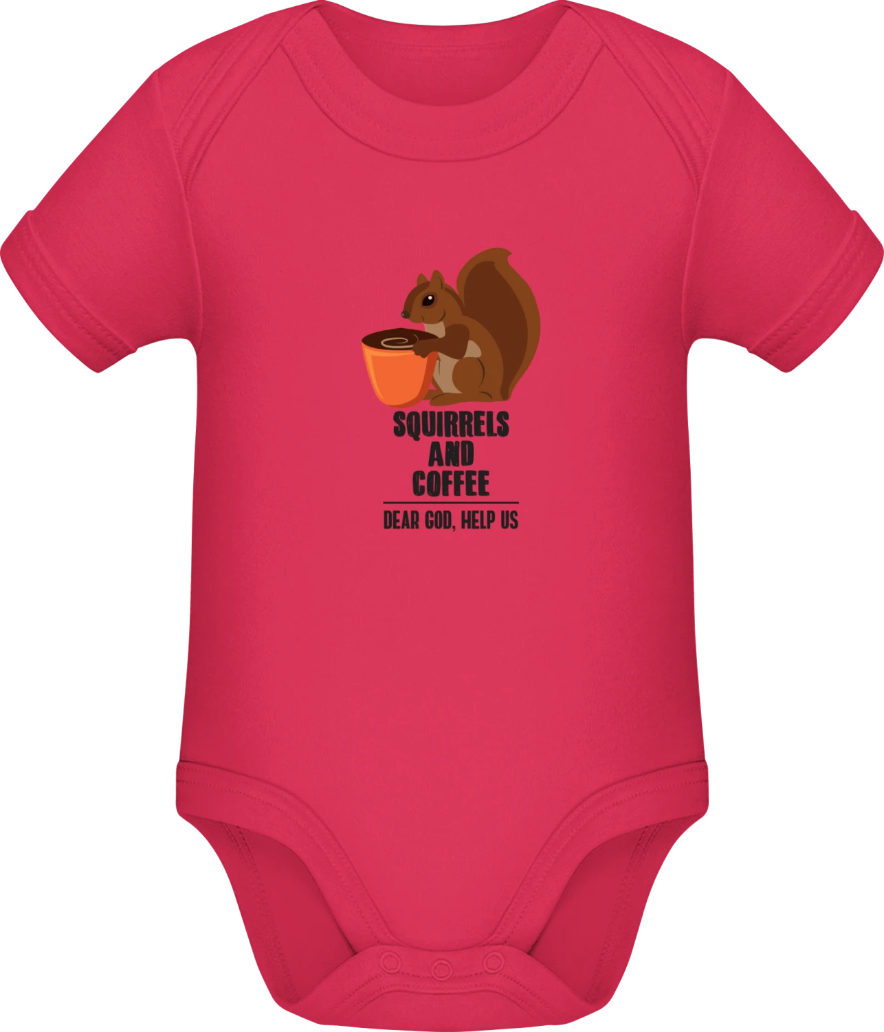 Squirrels And Coffee - Sorbet Sonar SSL organic babybodsuit - Front