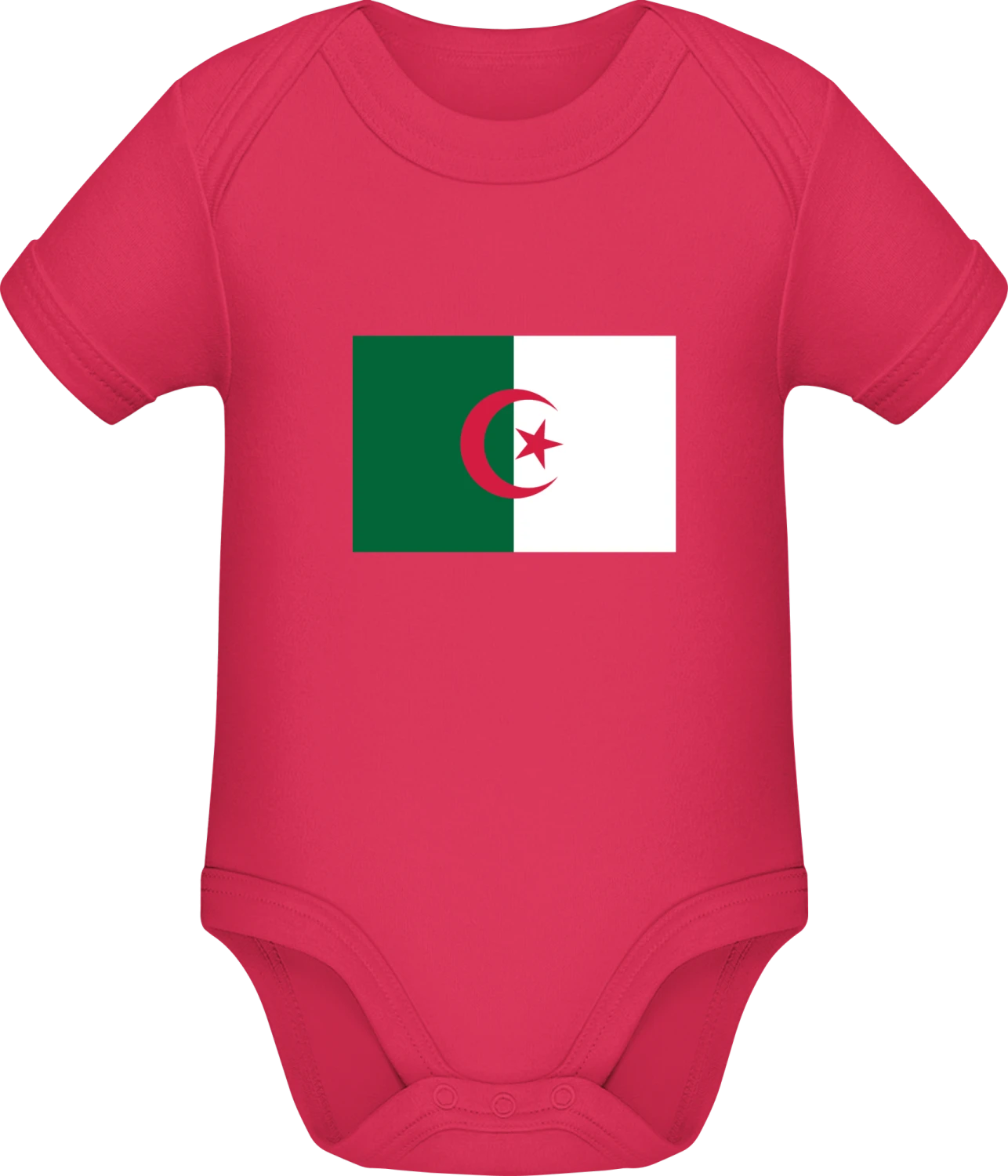 Algeria Flag - Sorbet Sonar SSL organic babybodsuit - Front