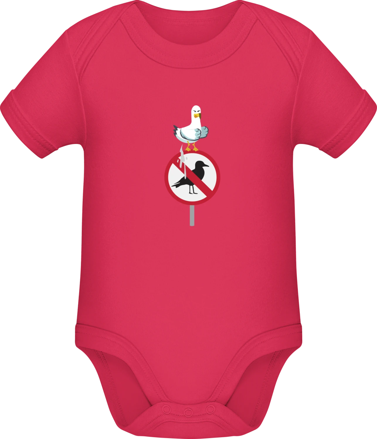 No Birds - Shit On It - Sorbet Sonar SSL organic babybodsuit - Front