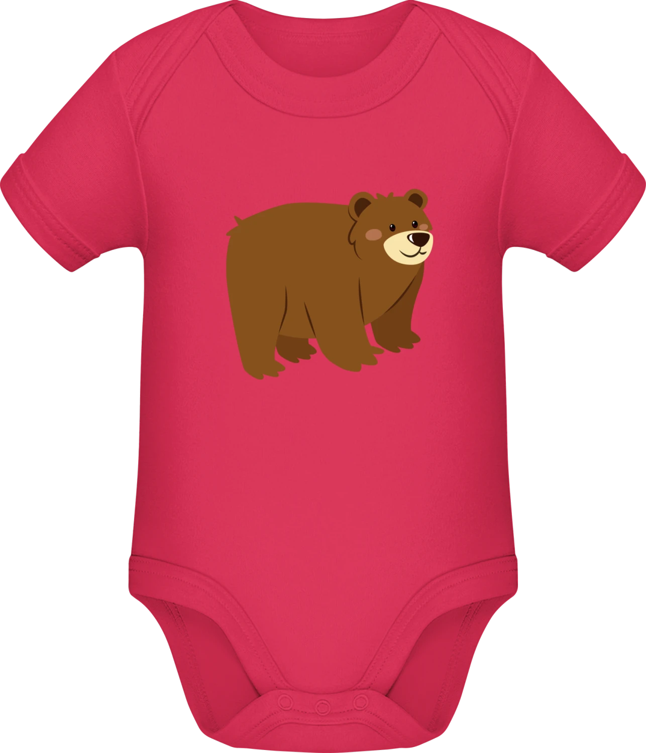 Grizzly Bear Illustration - Sorbet Sonar SSL organic babybodsuit - Front