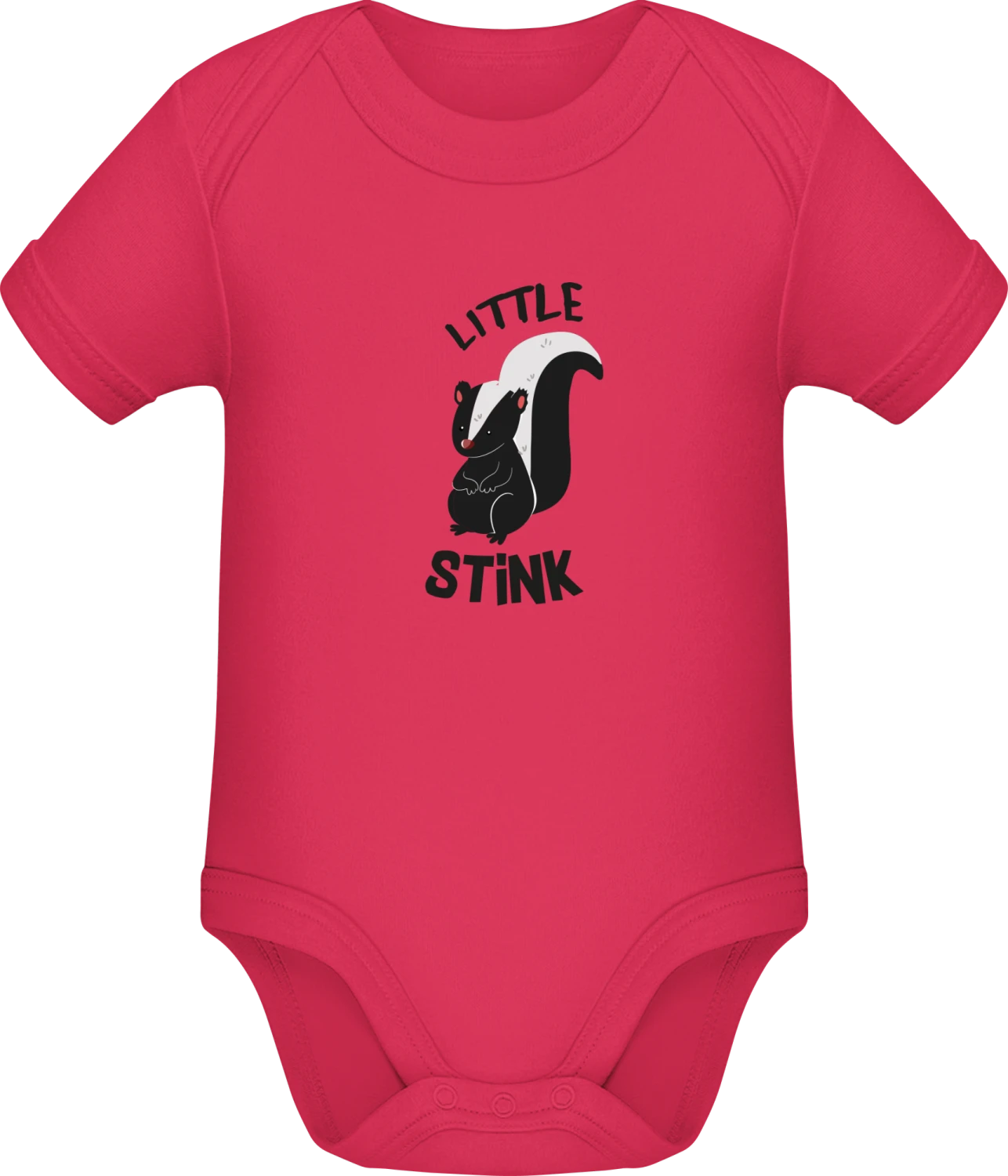 Little Stink Skunk - Sorbet Sonar SSL organic babybodsuit - Front