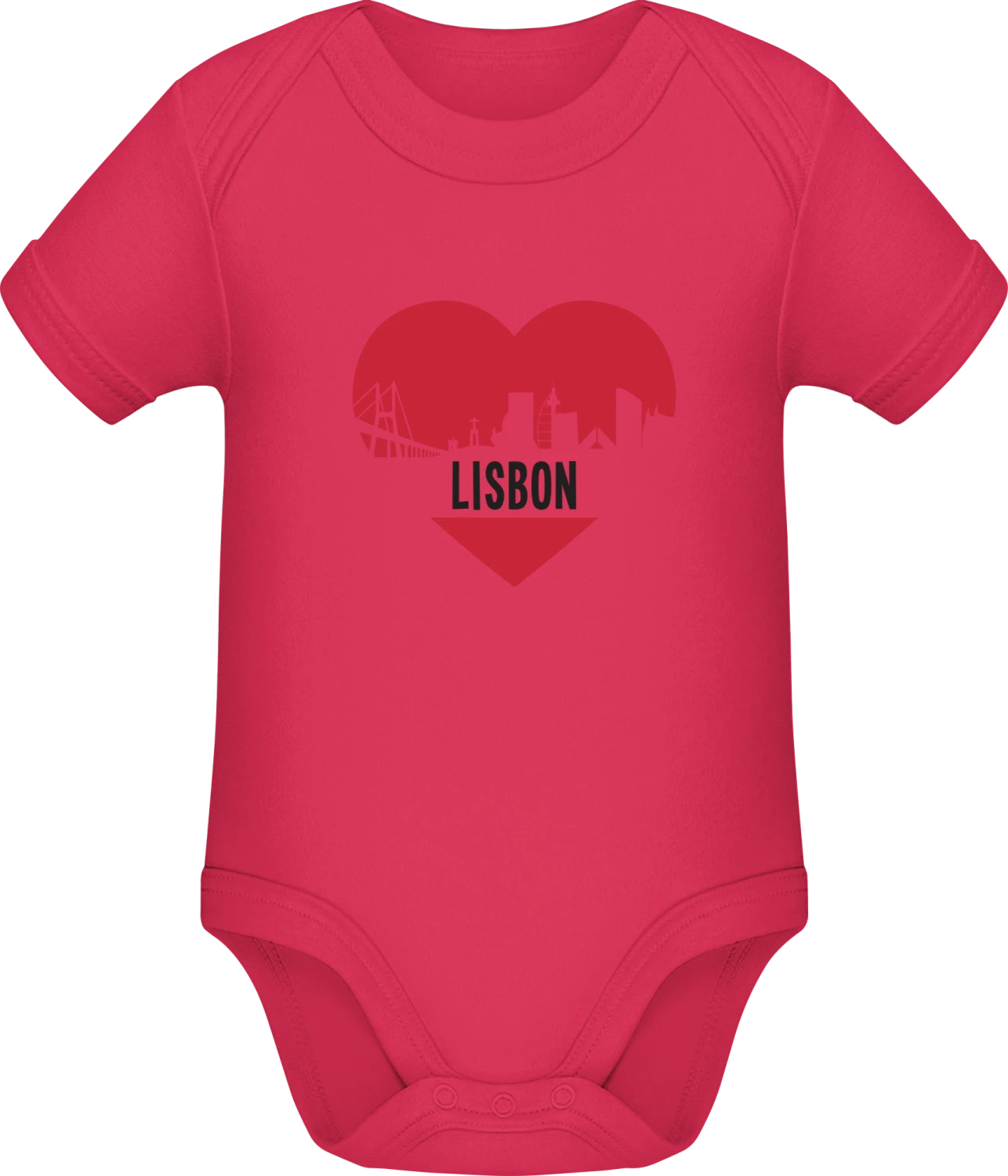 Lisbon - Sorbet Sonar SSL organic babybodsuit - Front