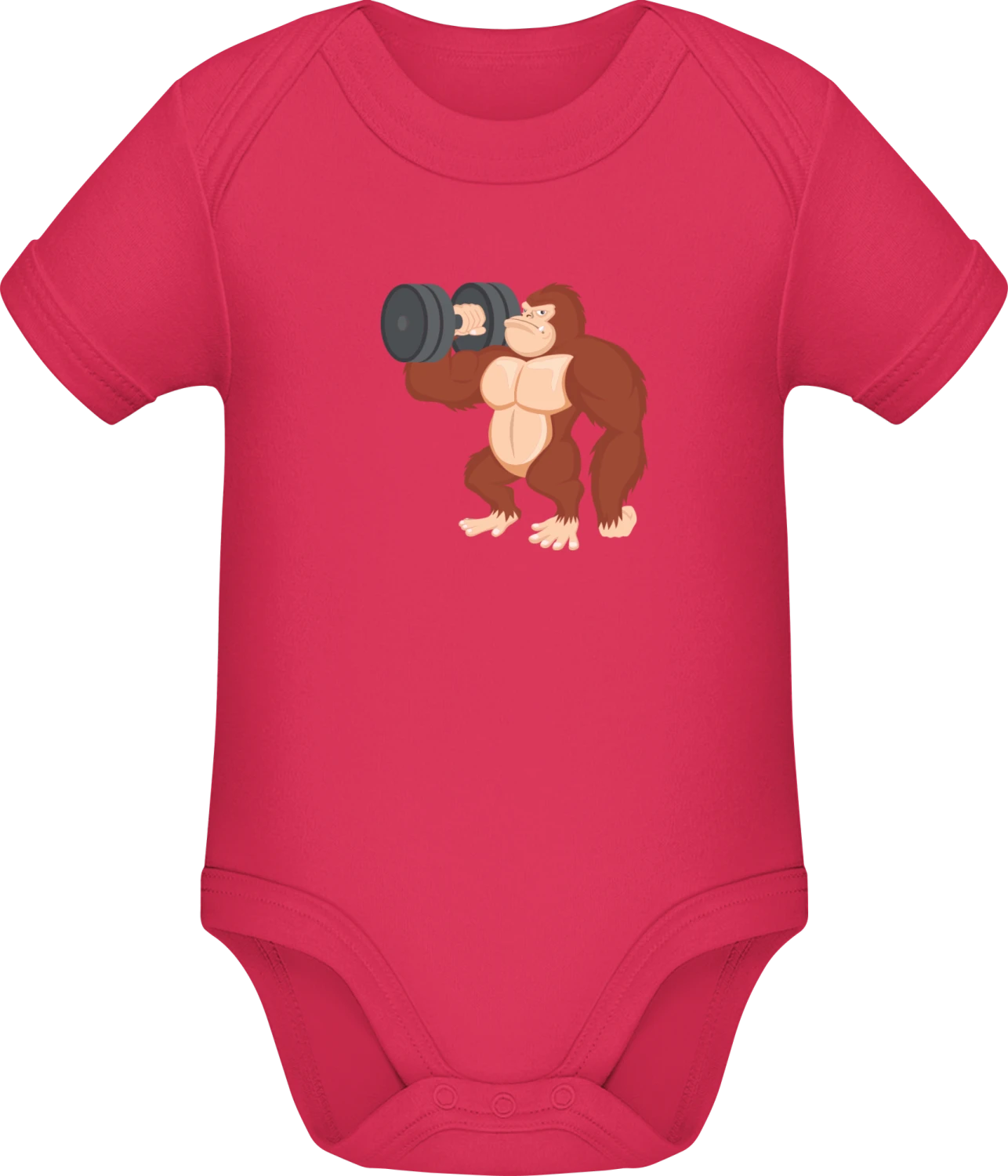 Training Gorilla - Sorbet Sonar SSL organic babybodsuit - Front