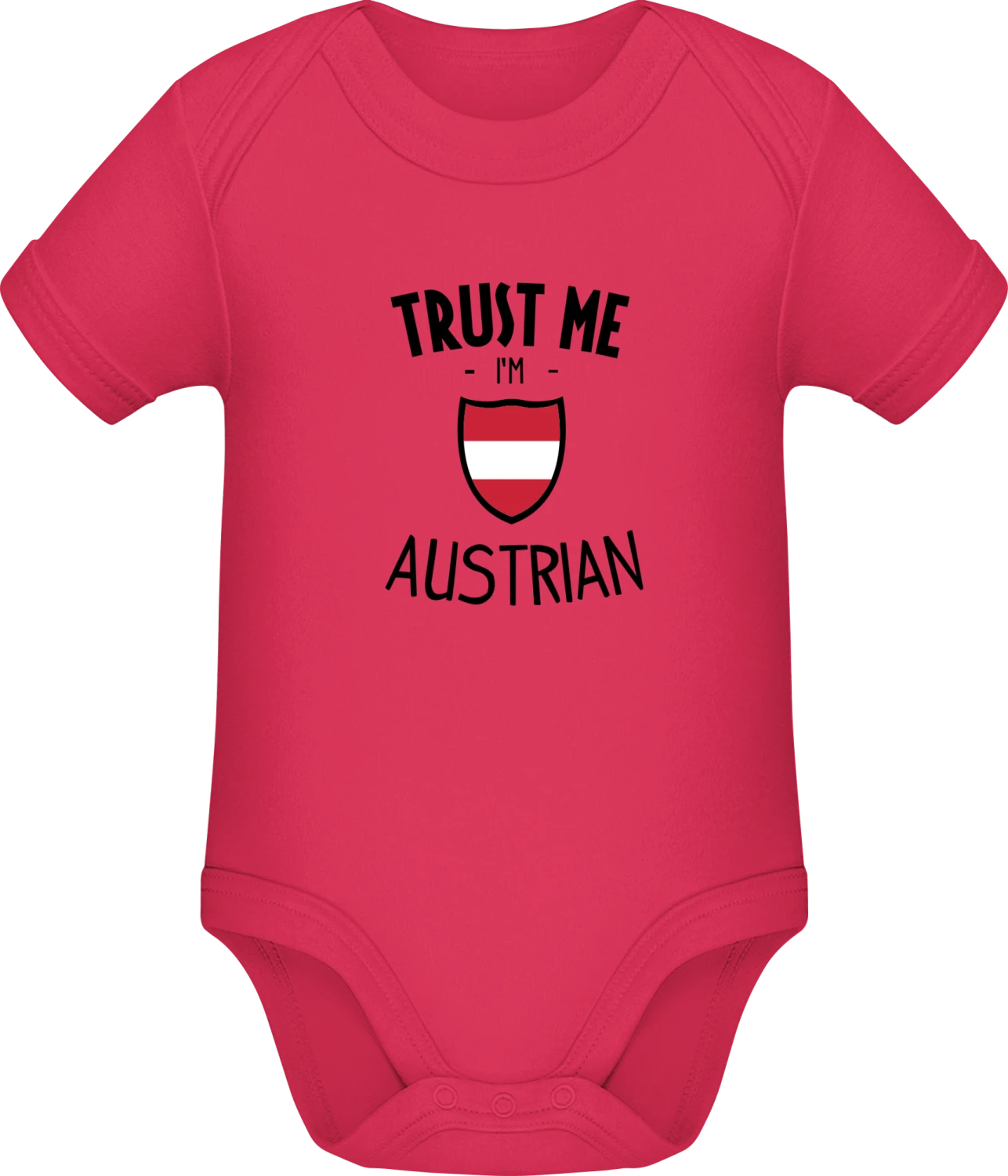 Trust Me Im Austrian - Sorbet Sonar SSL organic babybodsuit - Front