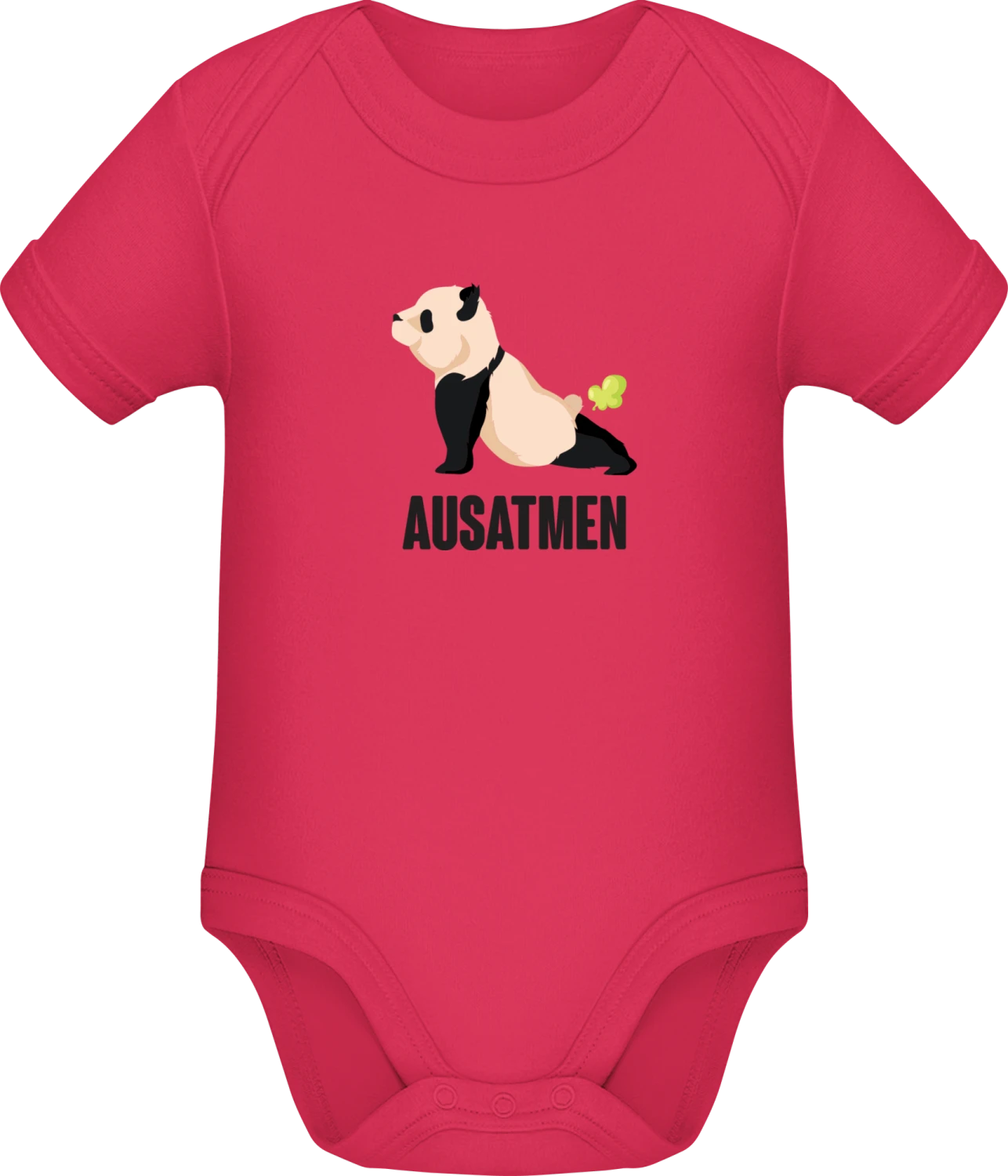 Ausatmen Panda Yoga - Sorbet Sonar SSL organic babybodsuit - Front