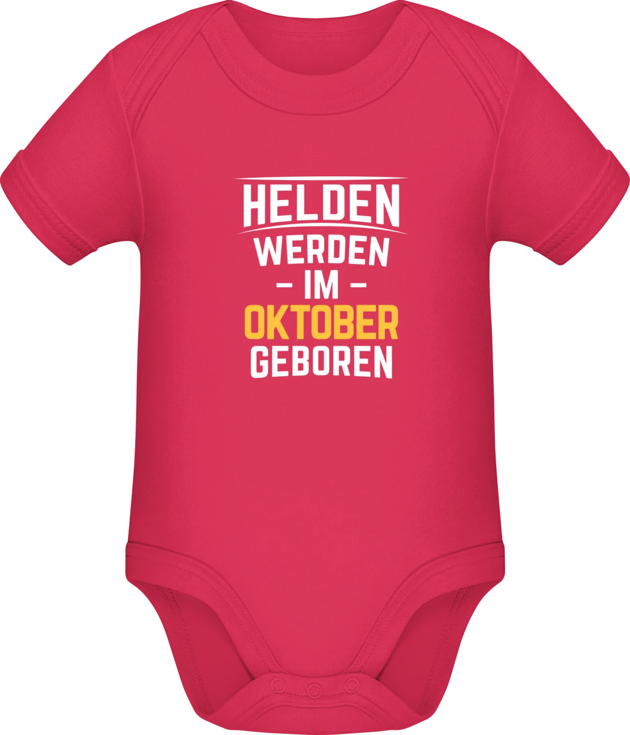 Helden werden im Oktober geboren - Sorbet Sonar SSL organic babybodsuit - Front