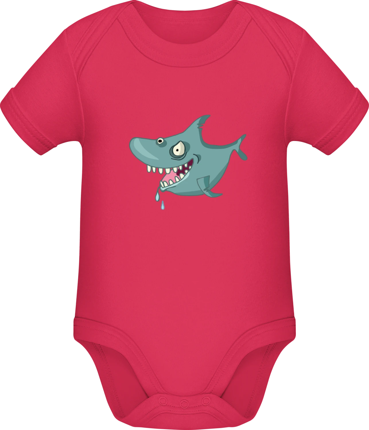 Funny Hungry Shark - Sorbet Sonar SSL organic babybodsuit - Front