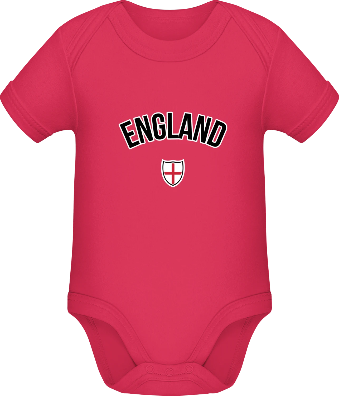 ENGLAND Flag Fan - Sorbet Sonar SSL organic babybodsuit - Front