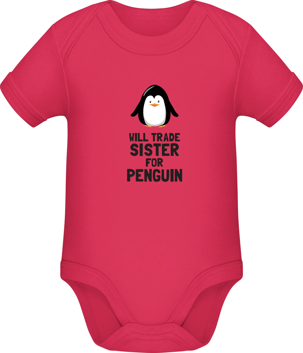 Will Trade Sister For Penguin - Sorbet Sonar SSL organic babybodsuit - Front