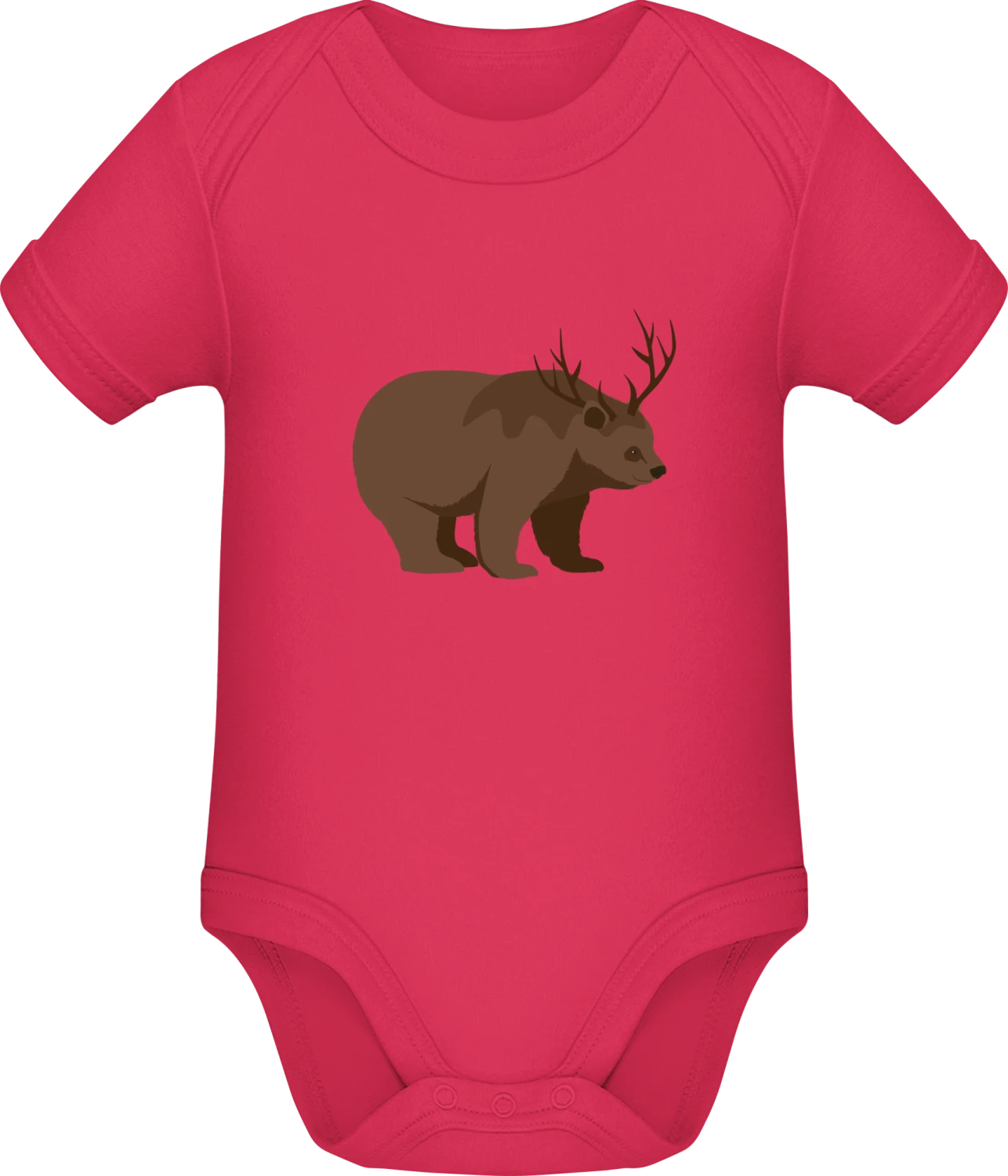 Bear And Deer = Beer - Sorbet Sonar SSL organic babybodsuit - Front