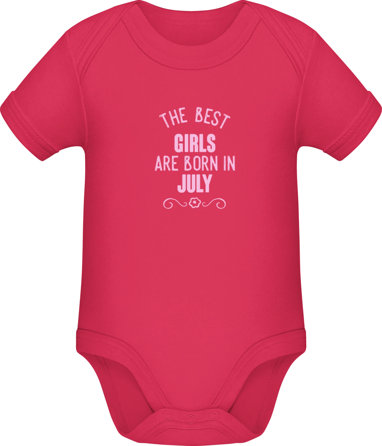 The Best Girls Are Born In July - Sorbet Sonar SSL organic babybodsuit - Front