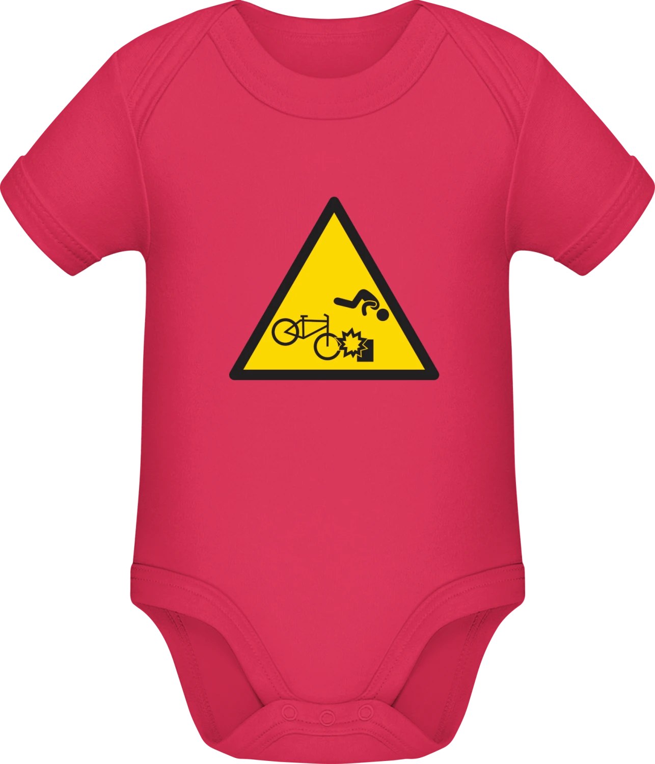 Warning Sign Barrier - Sorbet Sonar SSL organic babybodsuit - Front