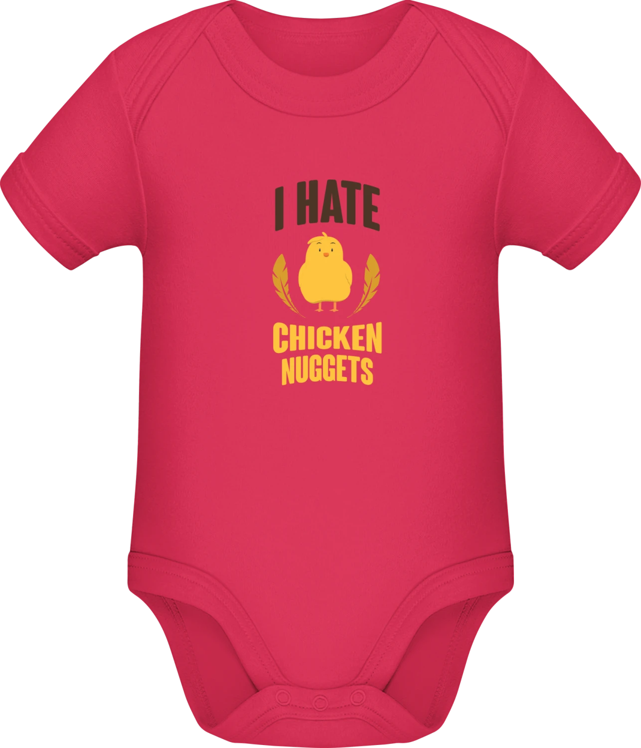 I Hate Chicken Nuggets - Sorbet Sonar SSL organic babybodsuit - Front