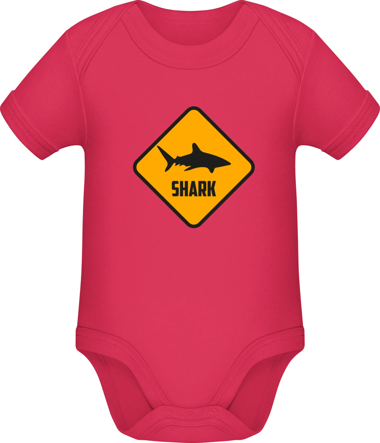 Shark Warning - Sorbet Sonar SSL organic babybodsuit - Front