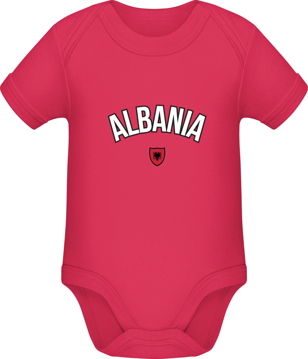 ALBANIA Football Fan - Sorbet Sonar SSL organic babybodsuit - Front